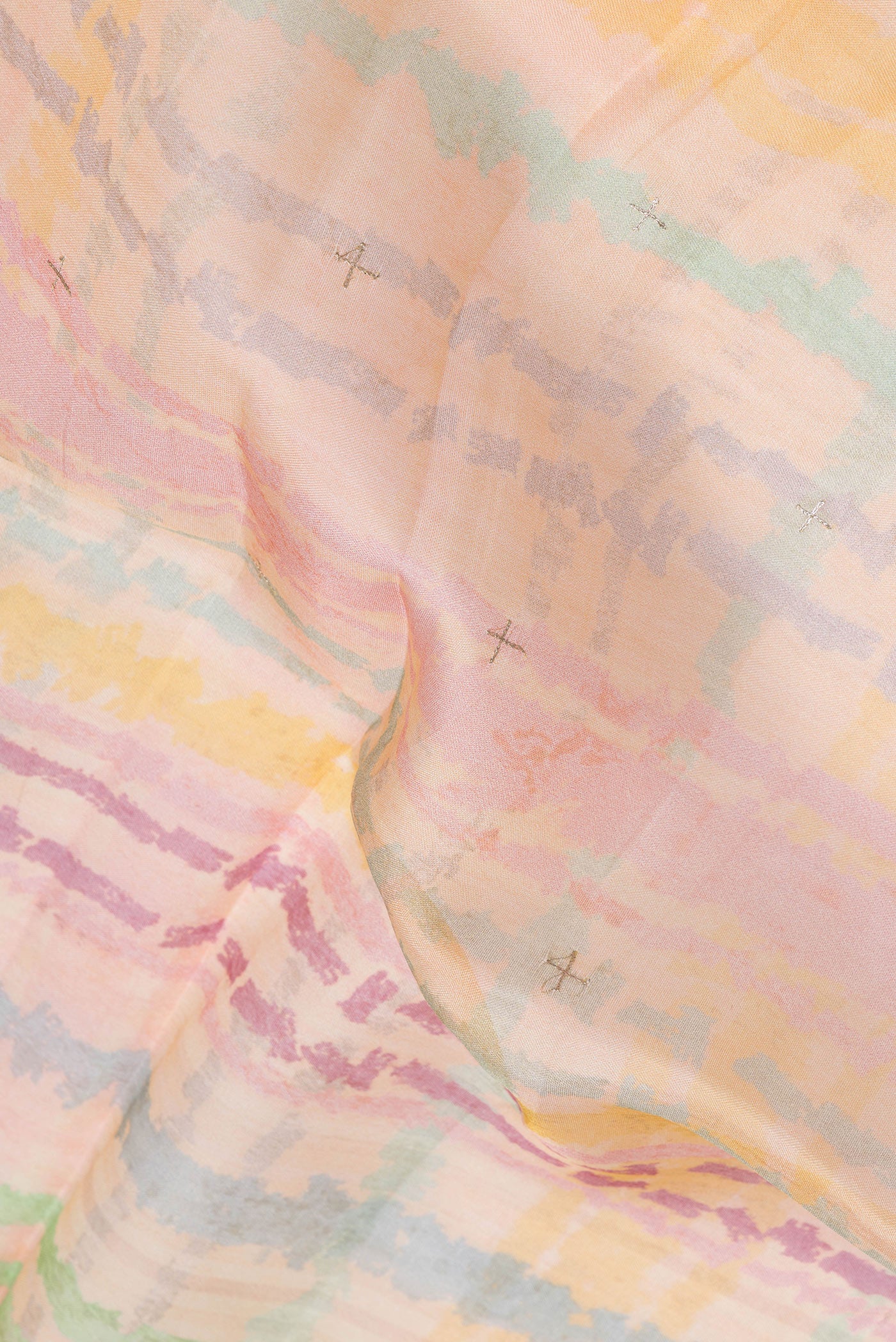 Peach Organza Silk Saree - Image 2