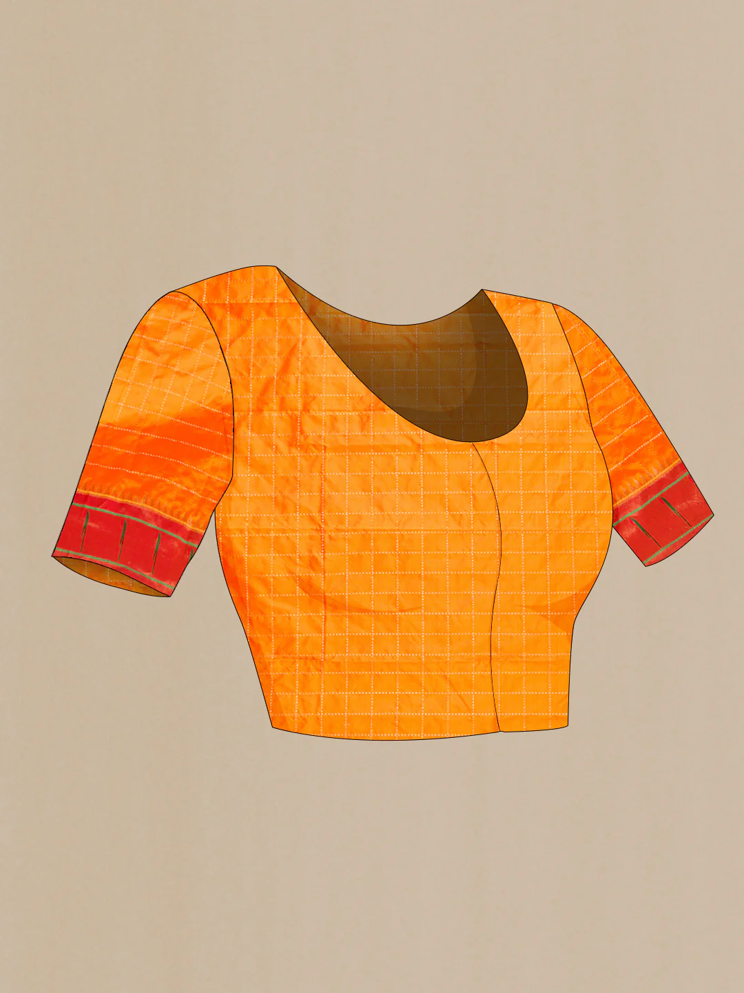 Orange Paithani Silk Saree - Image 5
