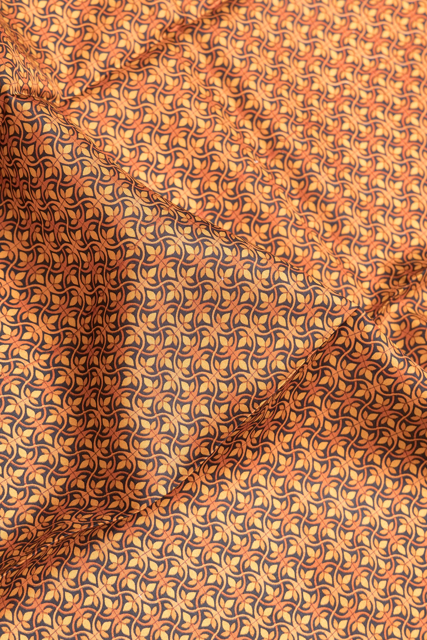 Orange Printed Silk Saree - Image 2