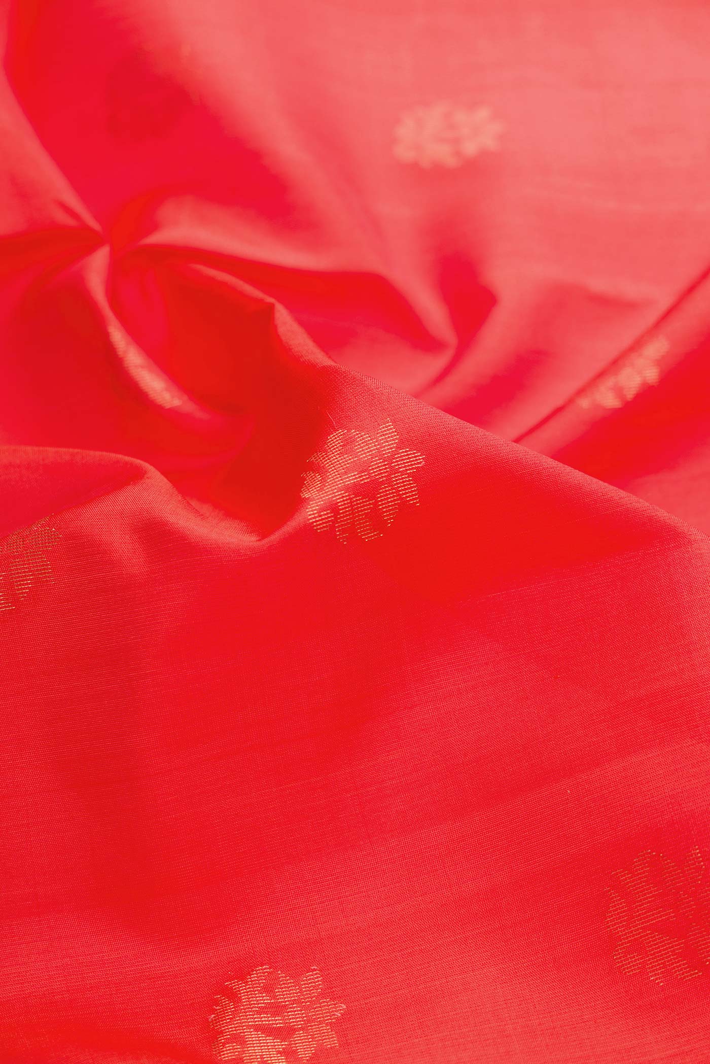 Orange Dual Tone Soft Silk Saree - Image 2