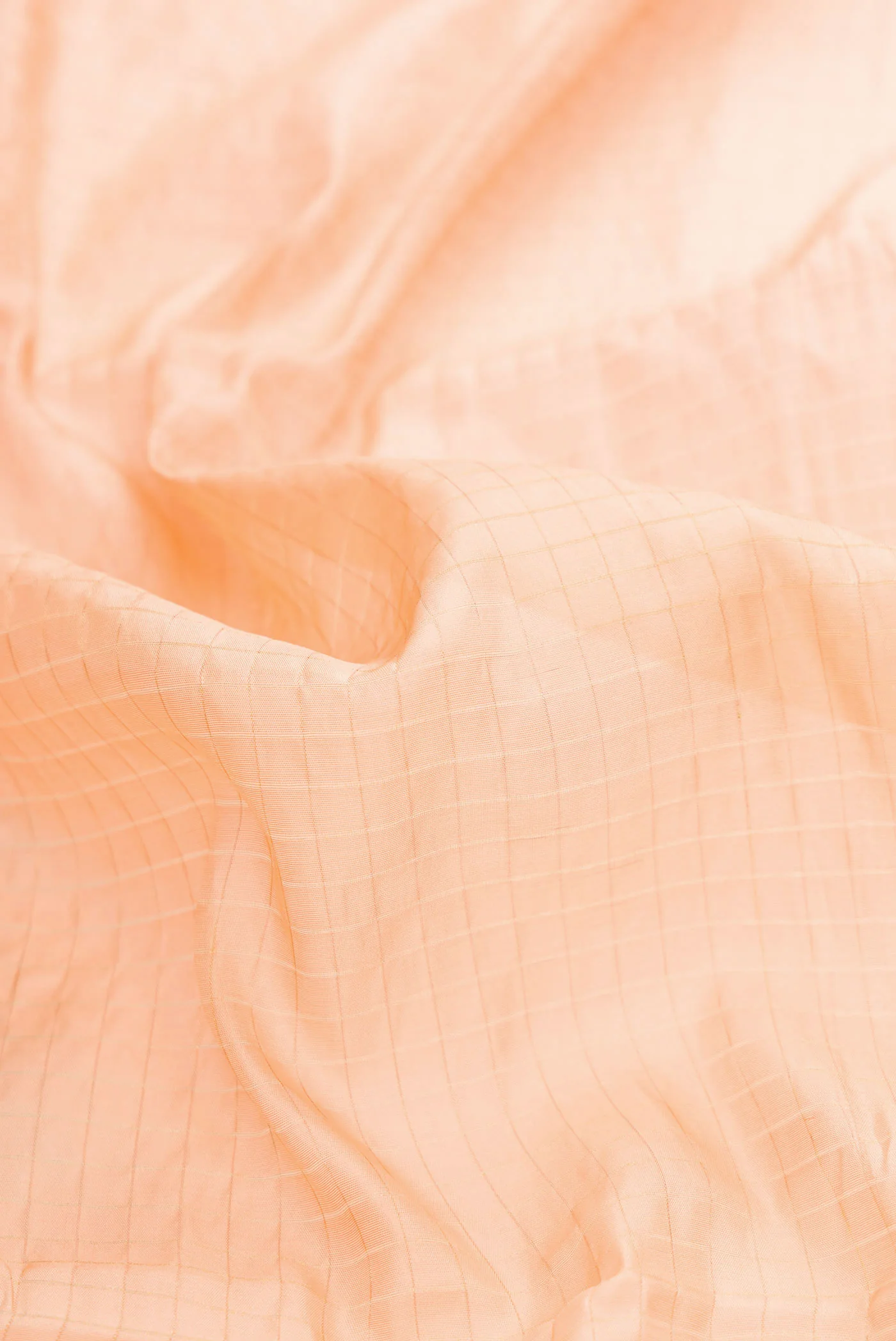 Peach Tussar Silk Saree - Image 2