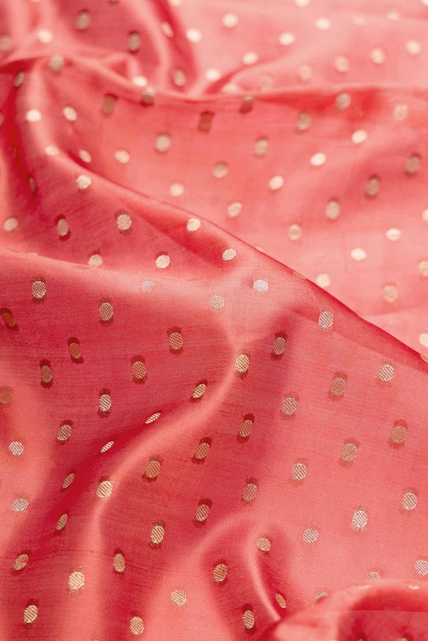 Orange Dual Tone Tussar Silk Saree - Image 2