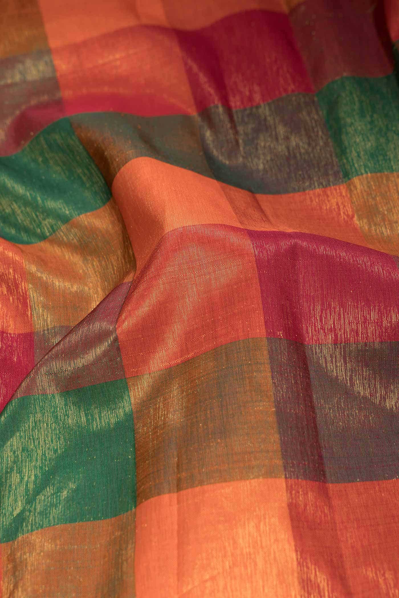 Multi Color Kanjivaram Silk Saree - Image 3