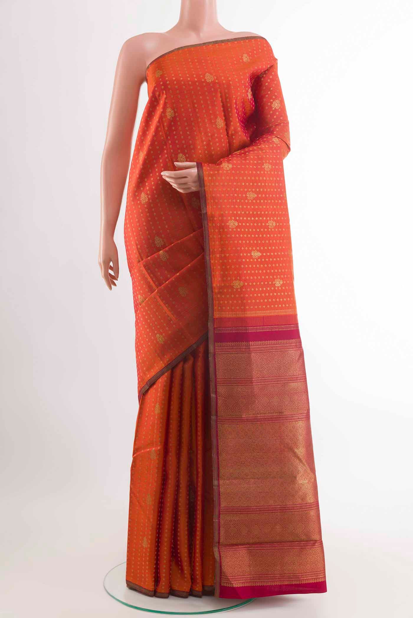 Orange Kanjivaram Silk Saree