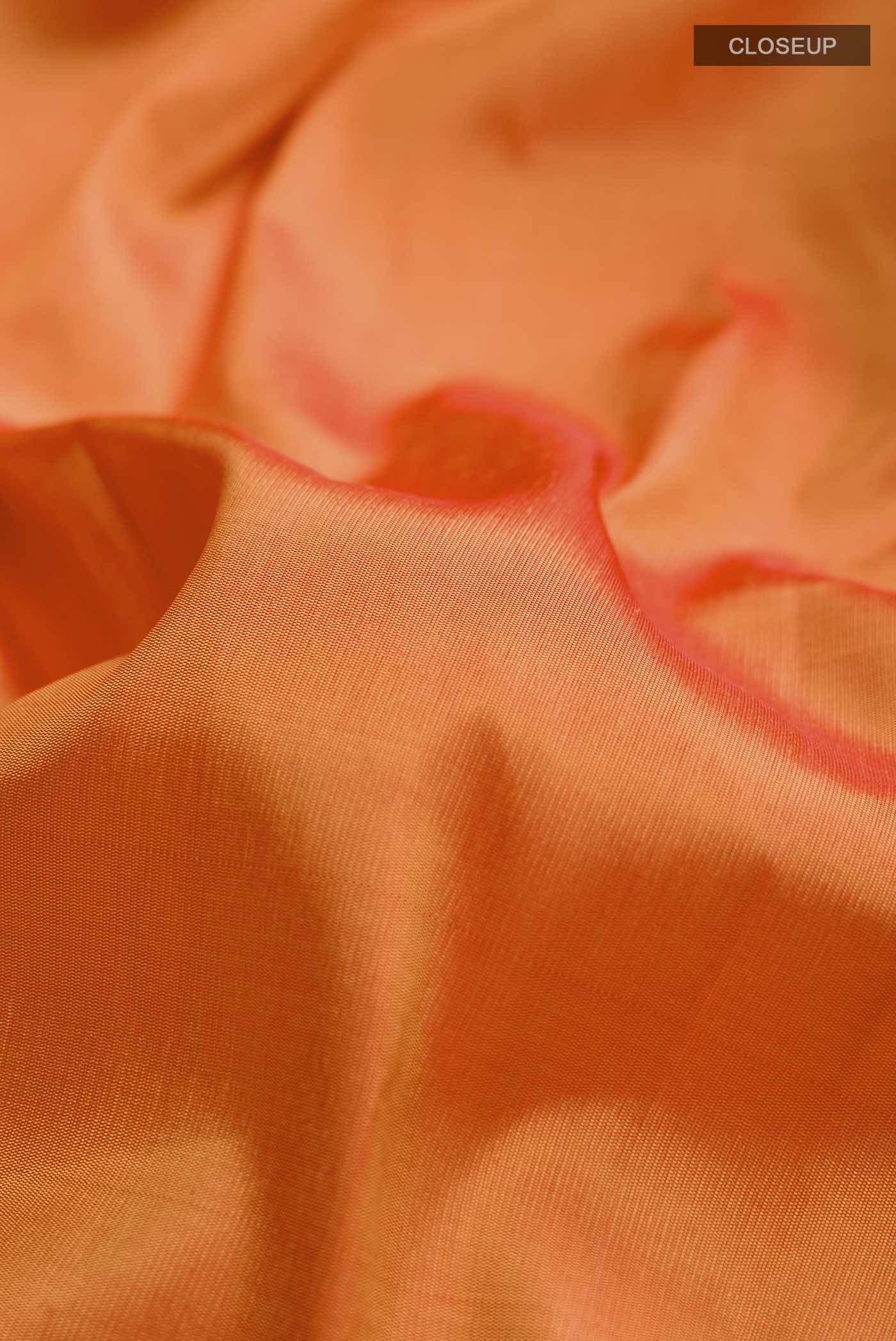 Orange Kanjivaram Silk Saree - Image 2