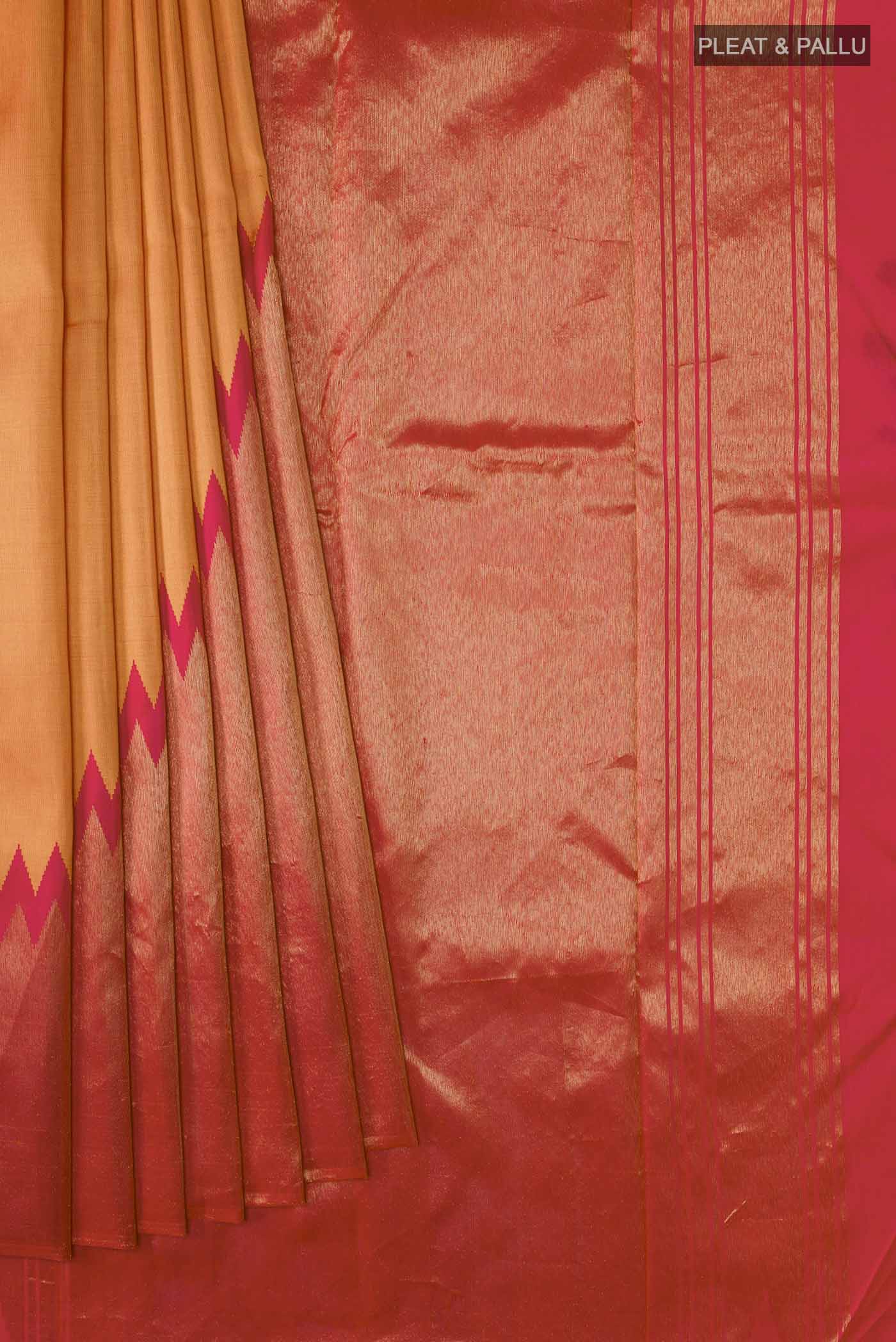 Orange Kanjivaram Silk Saree - Image 4