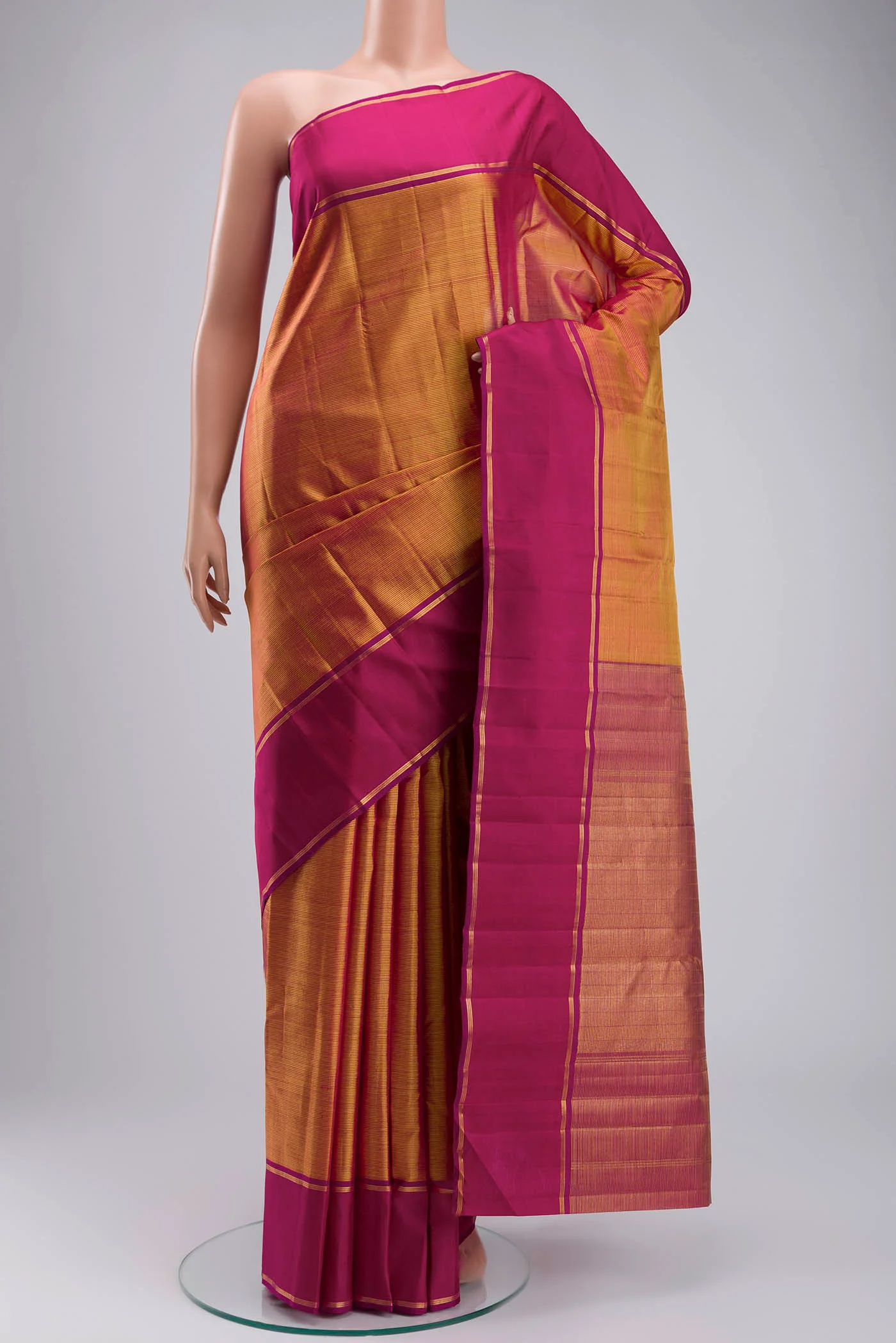 Orange Kanjivaram Silk Saree