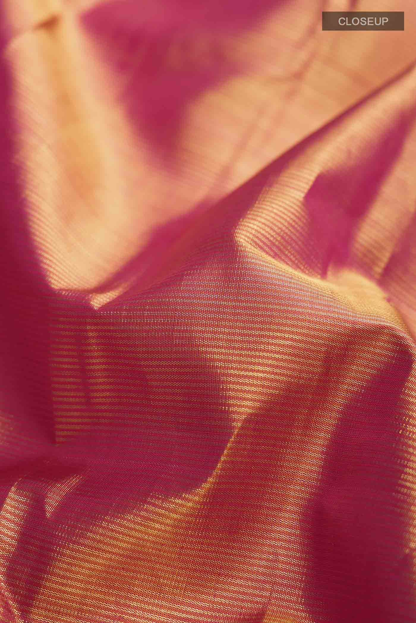 Orange Kanjivaram Silk Saree - Image 2
