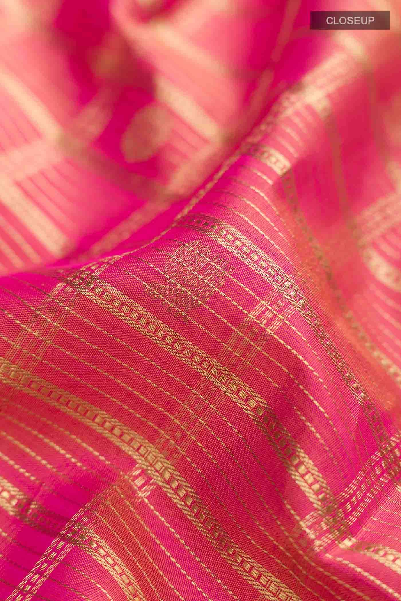 Multi Color Kanchipuram Silk Saree - Image 3