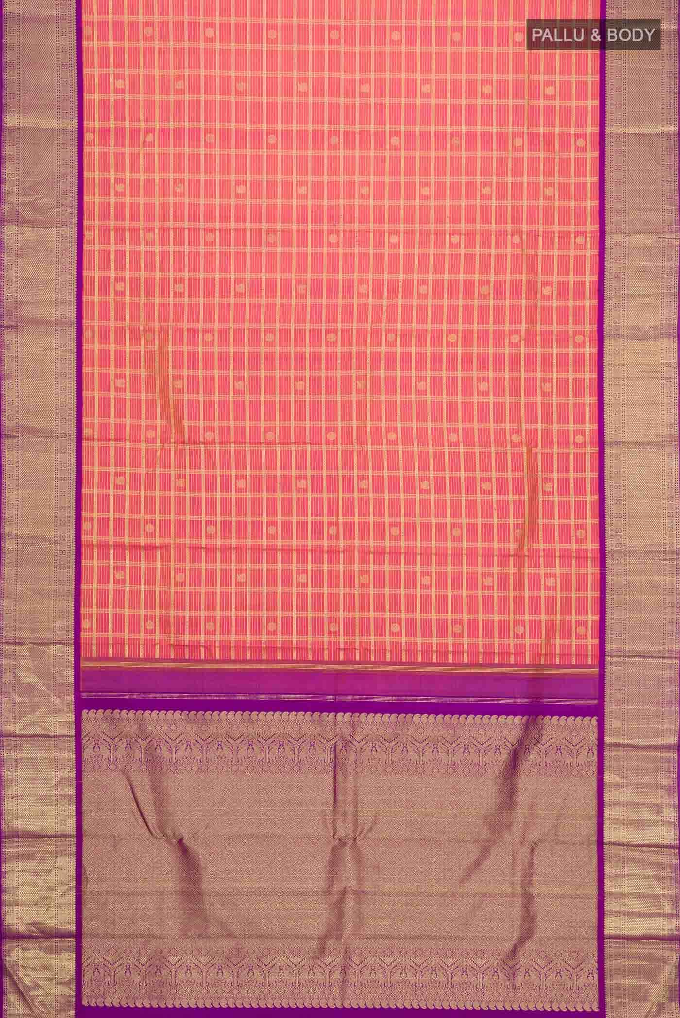 Multi Color Kanchipuram Silk Saree - Image 4