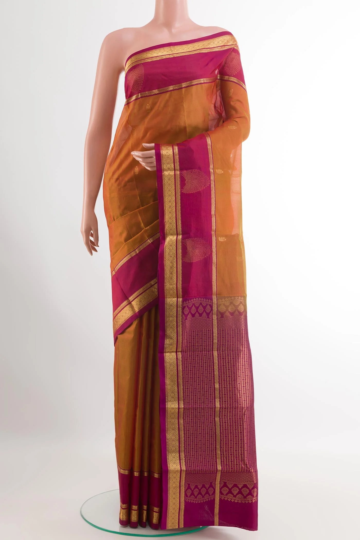 Mustard Kanjivaram Silk Saree