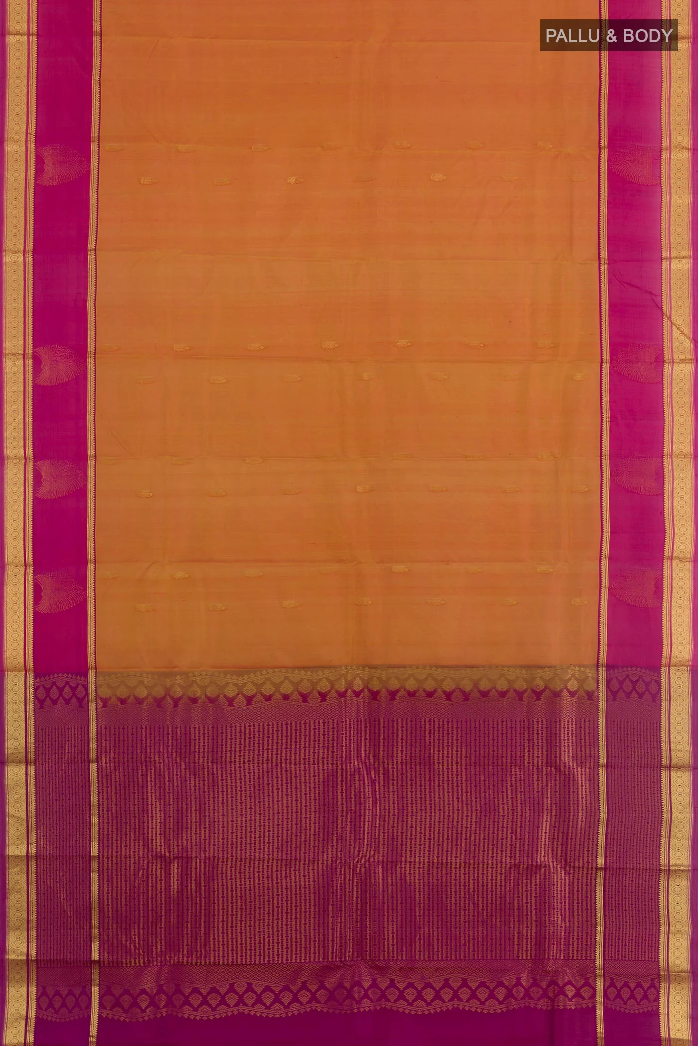 Mustard Kanjivaram Silk Saree - Image 3