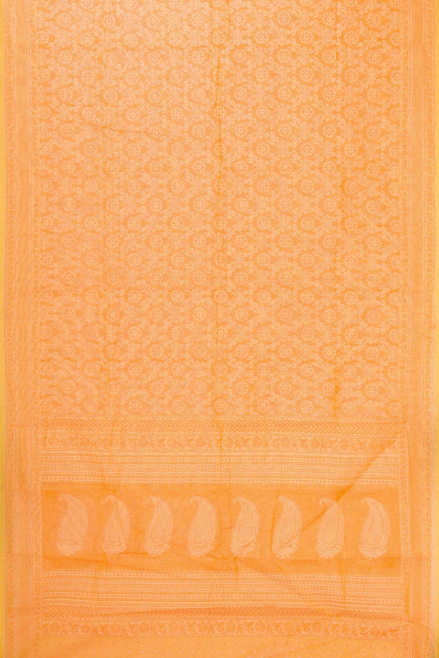 Orange Kota Silk Saree - Image 2