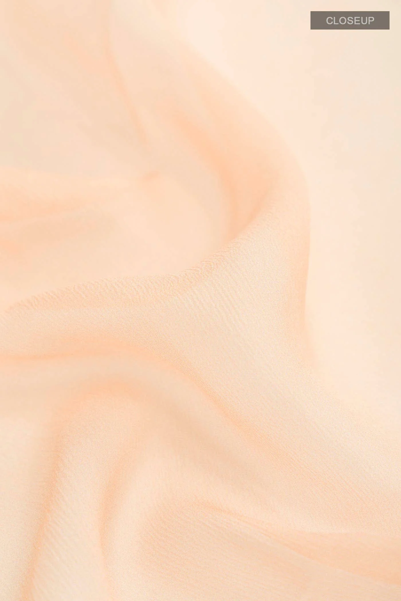 Peach Mysore Chiffon Saree - Image 2