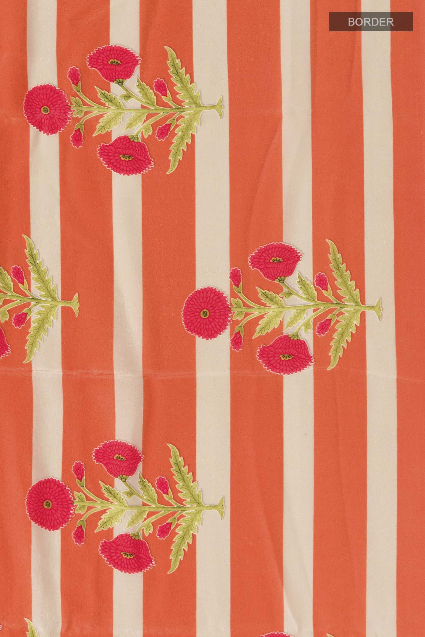 Orange Mysore Crepe Saree - Image 3