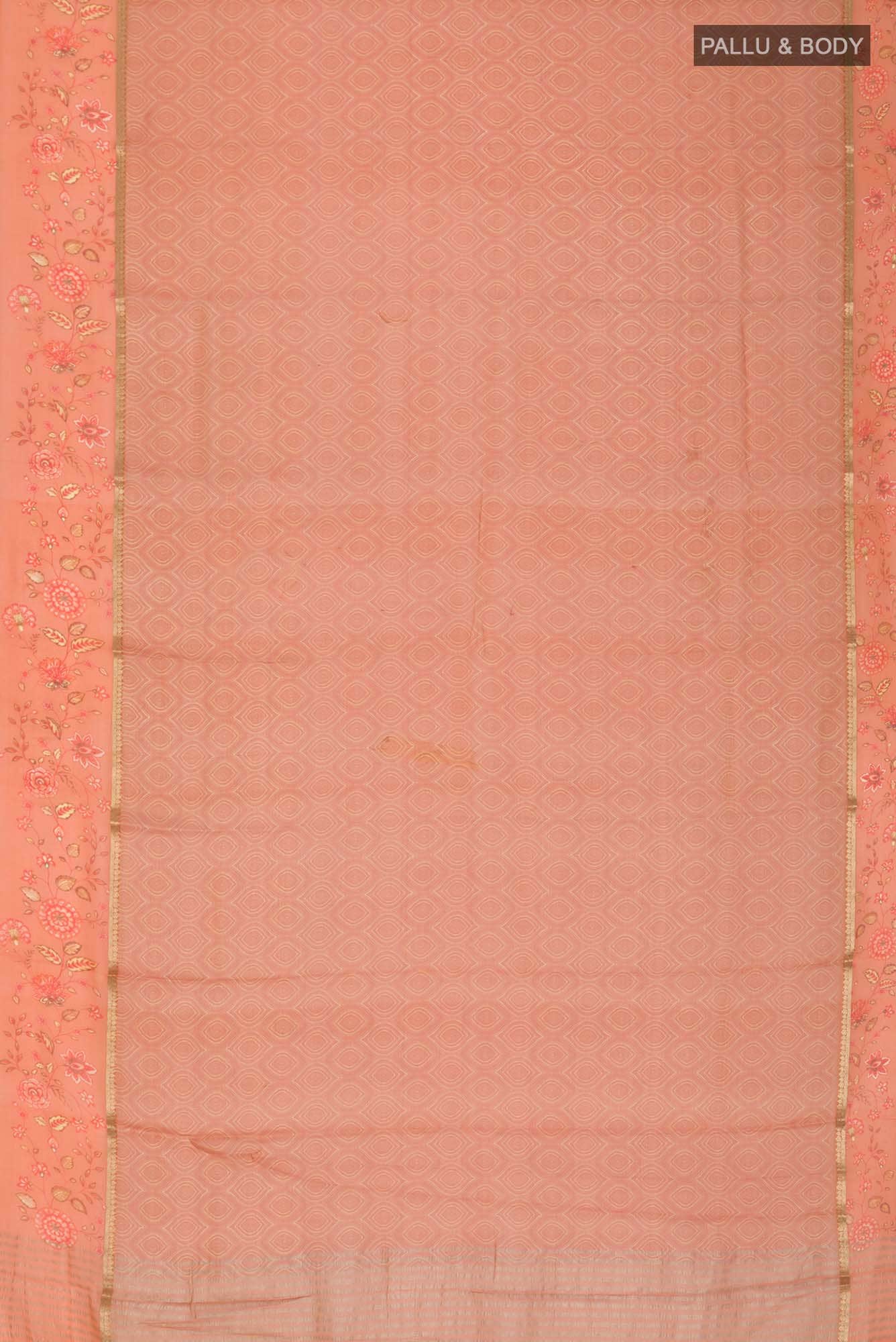 Orange Mysore Georgette Saree - Image 3