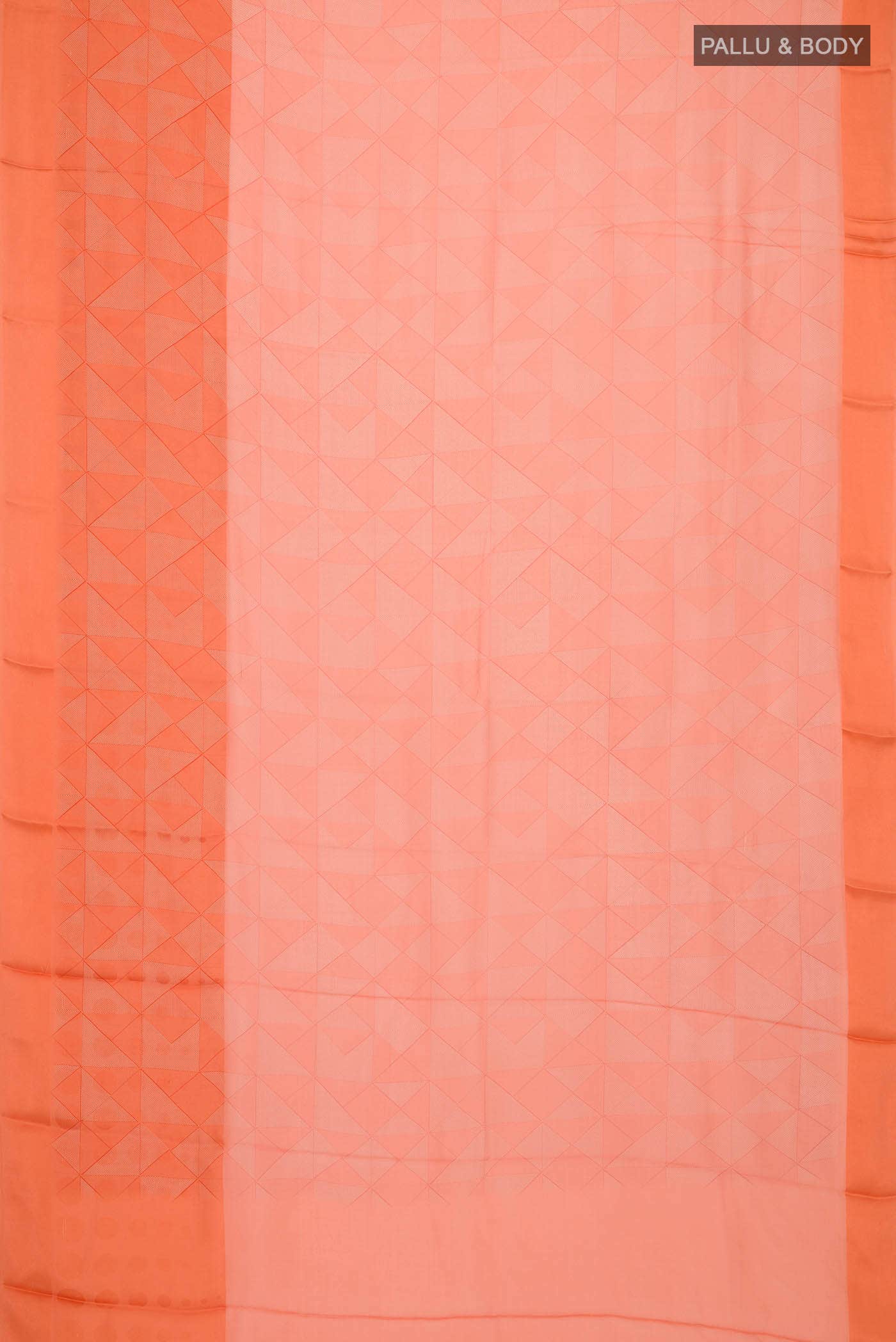 Orange Mysore Georgette Saree - Image 3