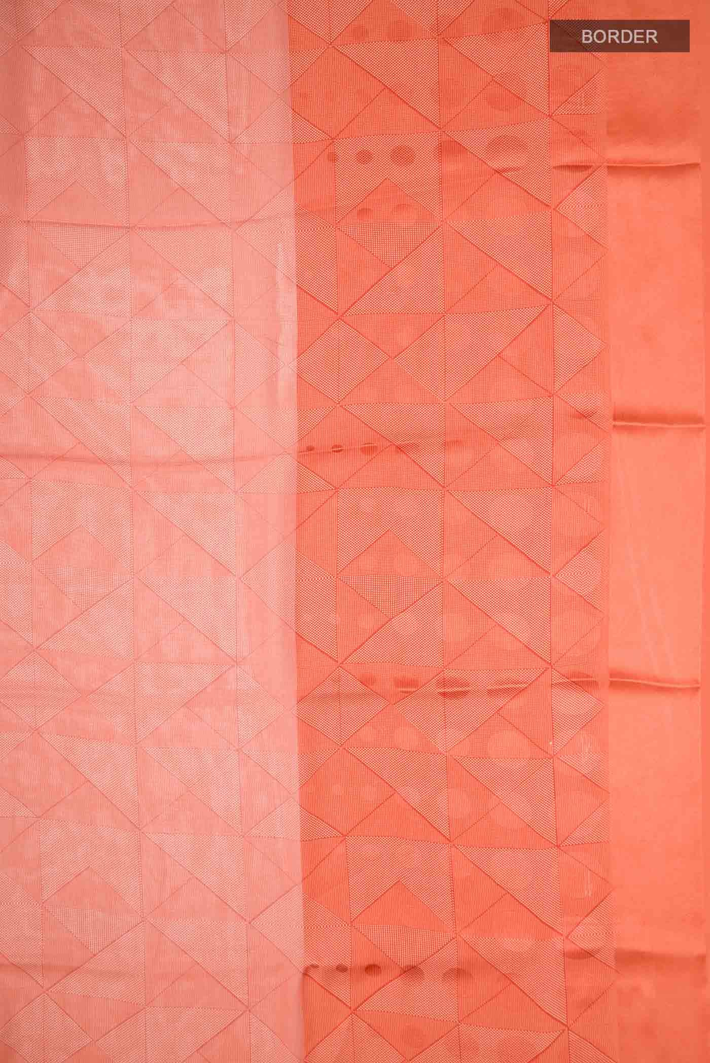 Orange Mysore Georgette Saree - Image 4