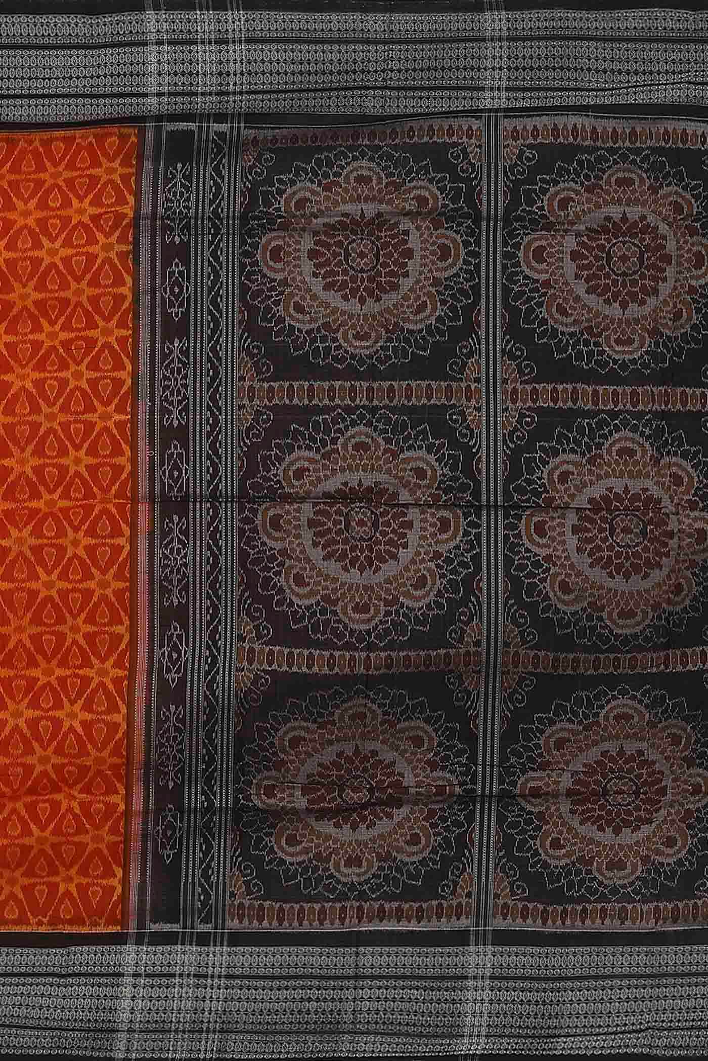 Orange Orissa Cotton Saree - Image 5