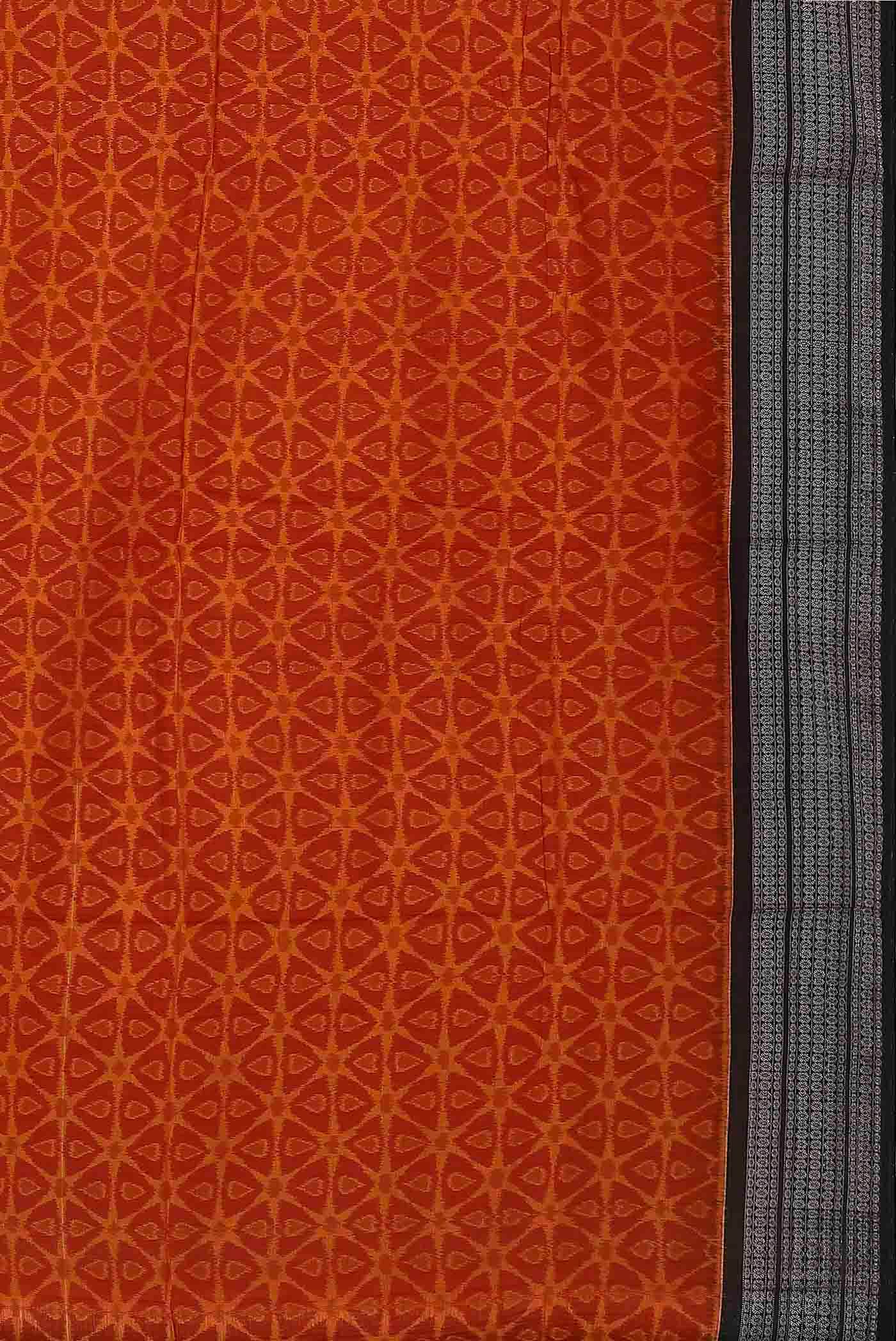 Orange Orissa Cotton Saree - Image 6