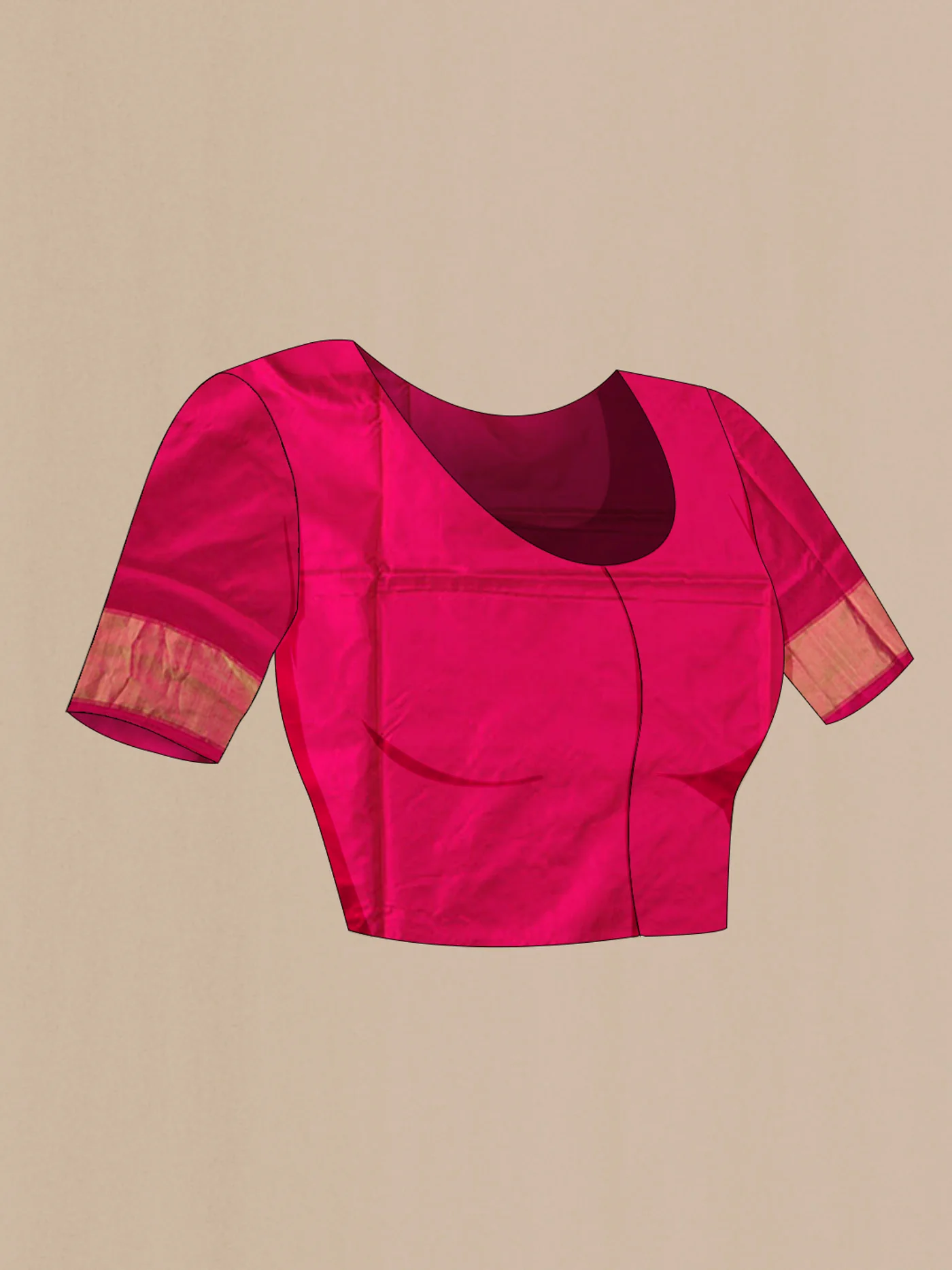 Orange Pochampally Silk Saree - Image 5