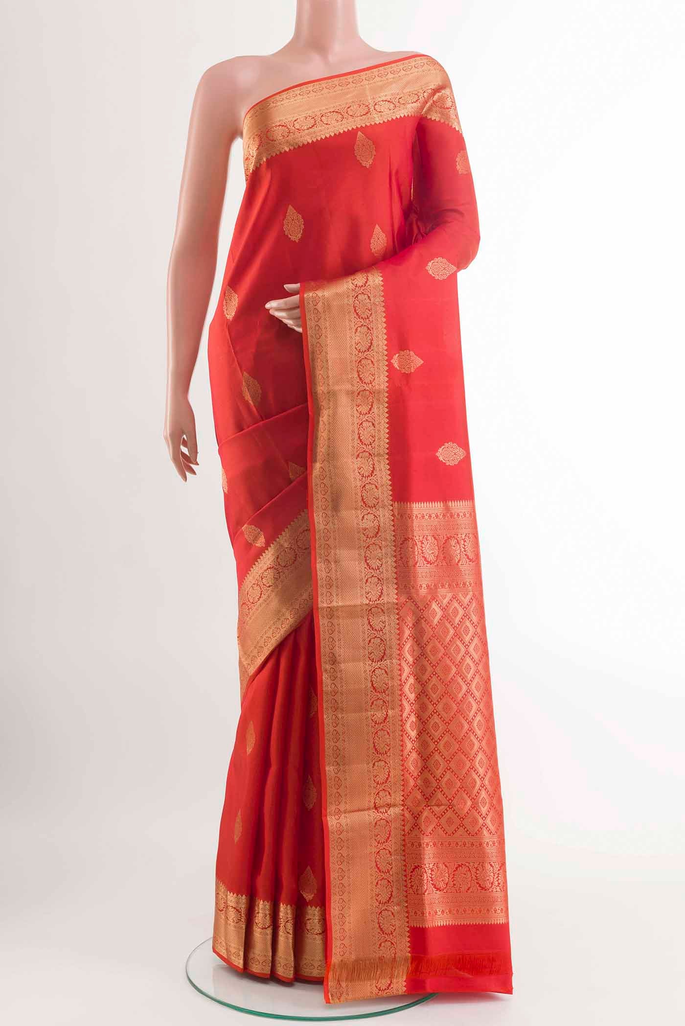 Orange Soft Silk Saree