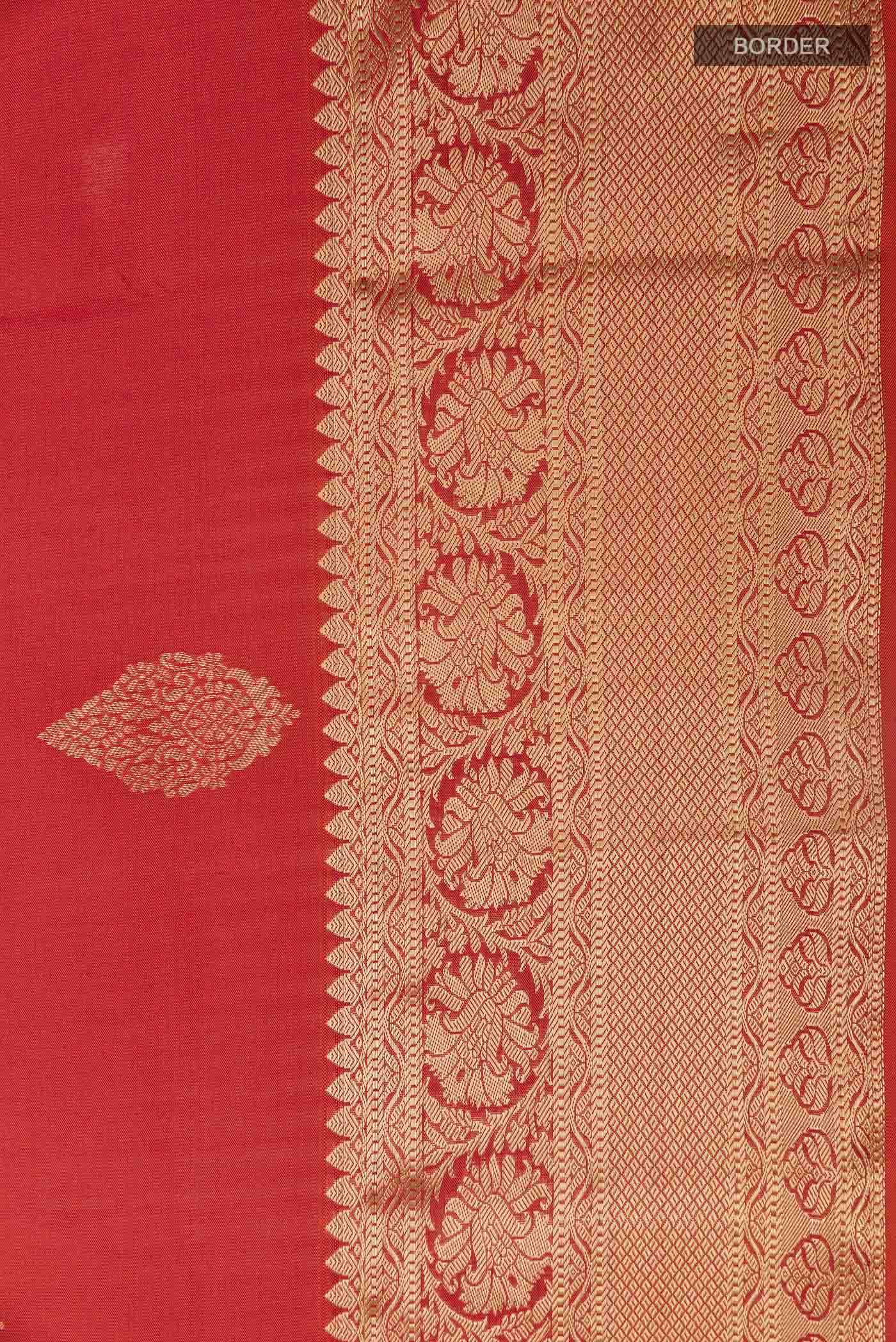 Orange Soft Silk Saree - Image 3