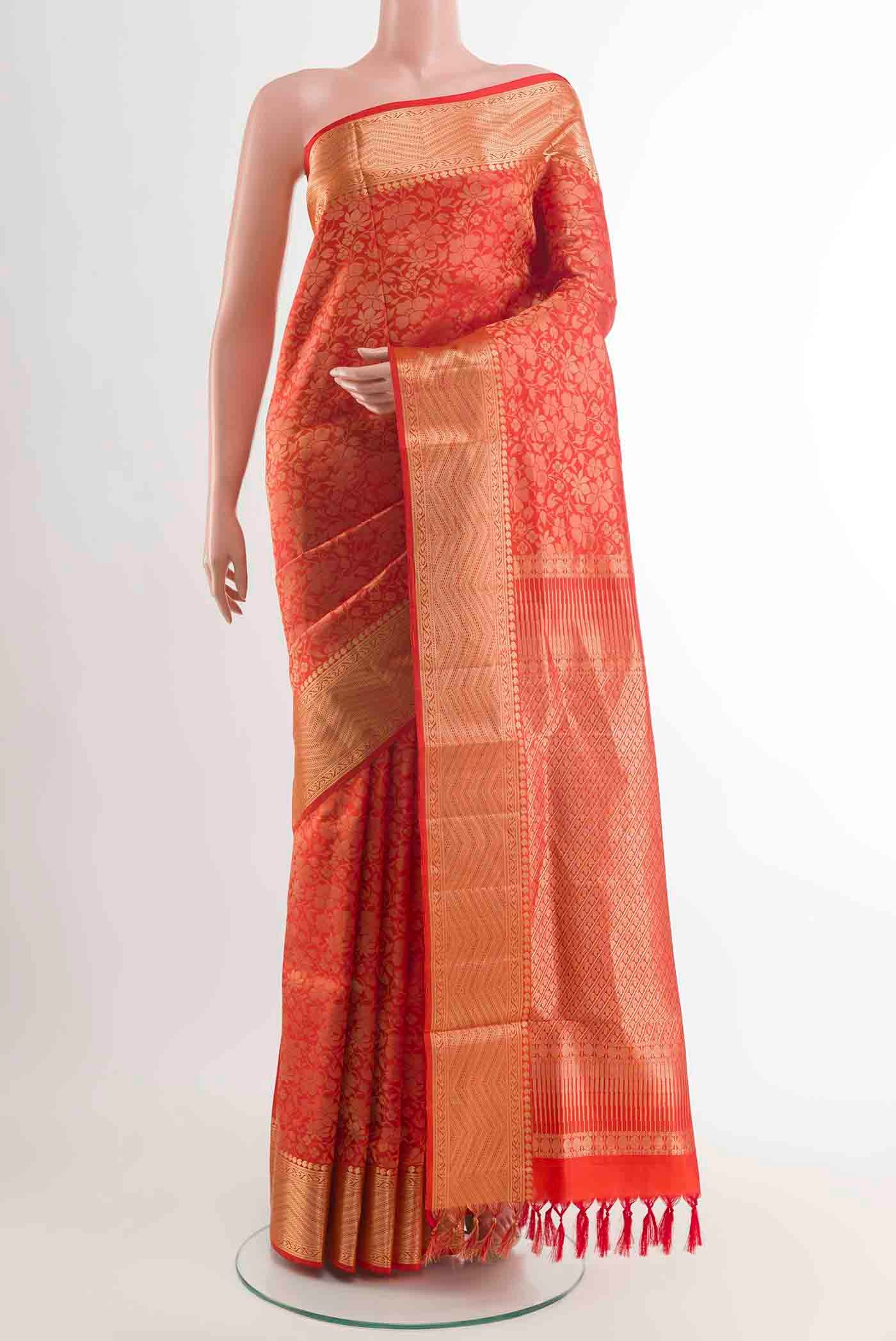 Orange Soft Silk Saree