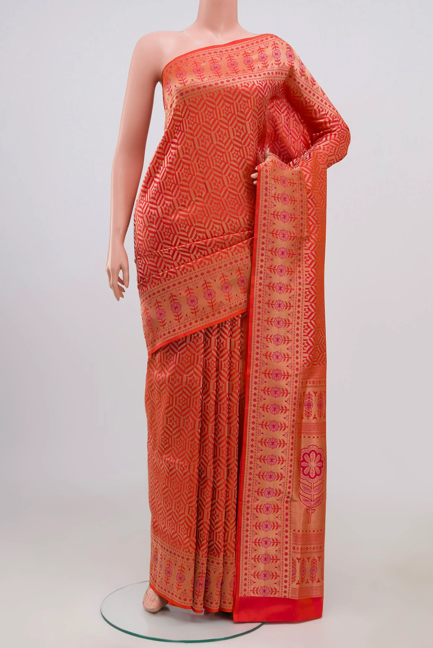 Orange Soft Silk Saree
