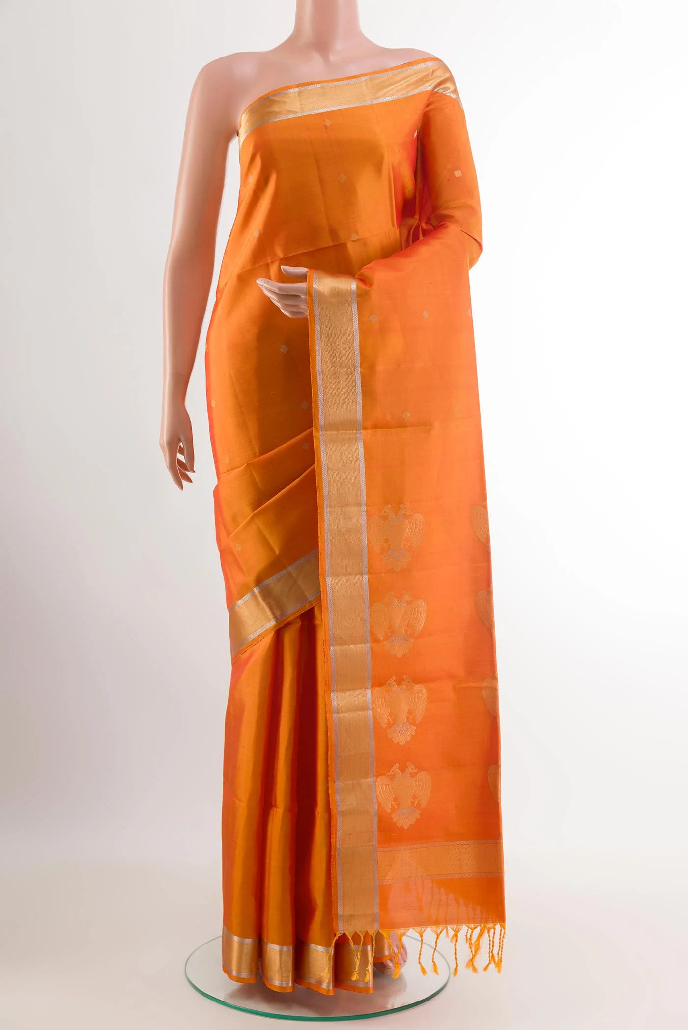 Orange Soft Silk Saree