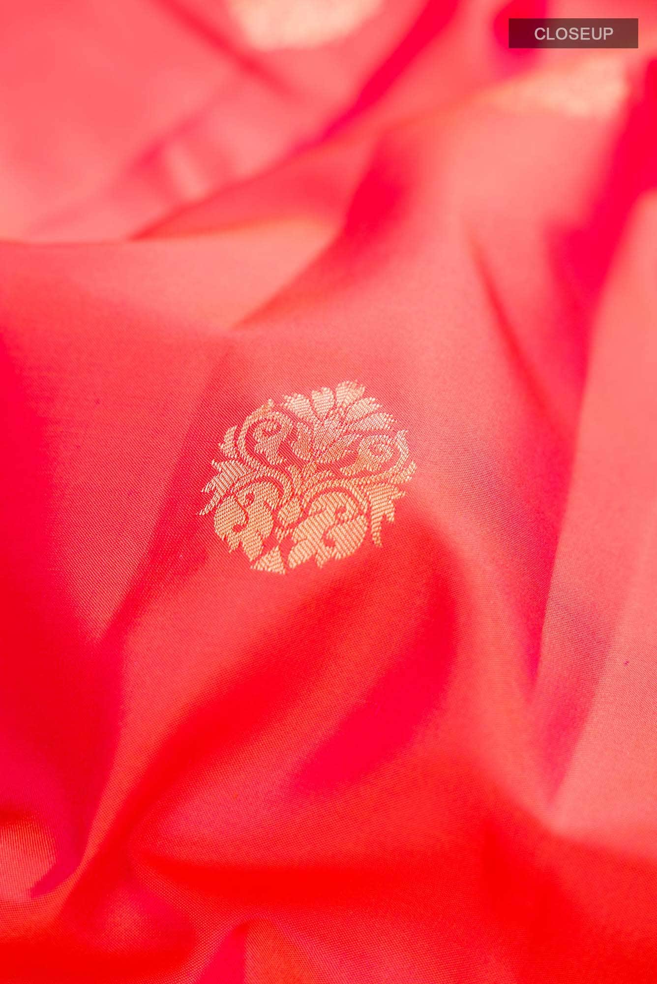 Orange with Pink Dual Tone Soft Silk Saree - Image 3