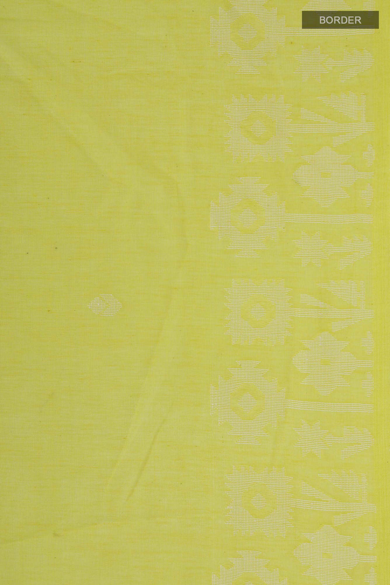 Paromita-Yellow Bengal Cotton Saree - Image 5