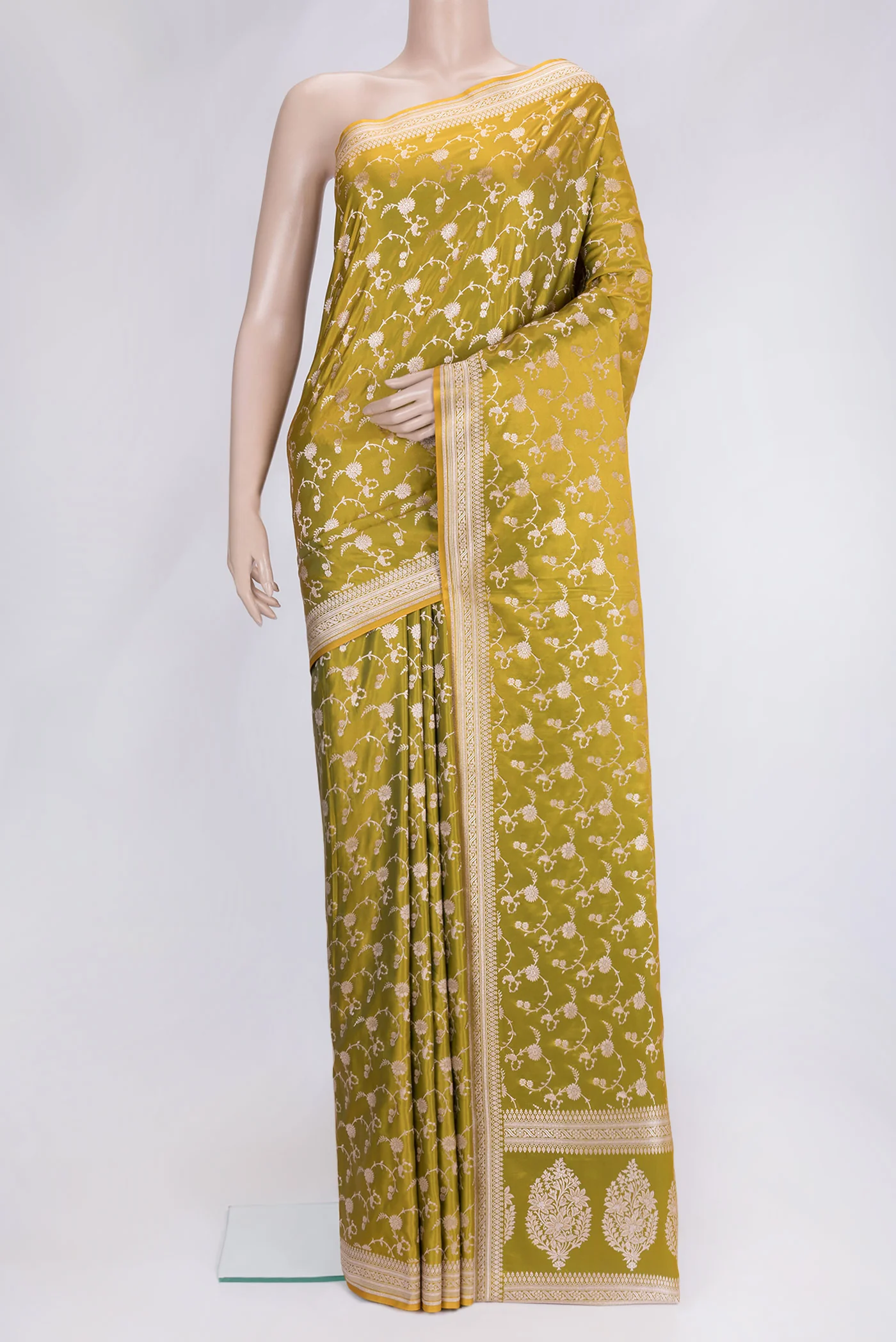 Green Blended Banarasi Silk Saree