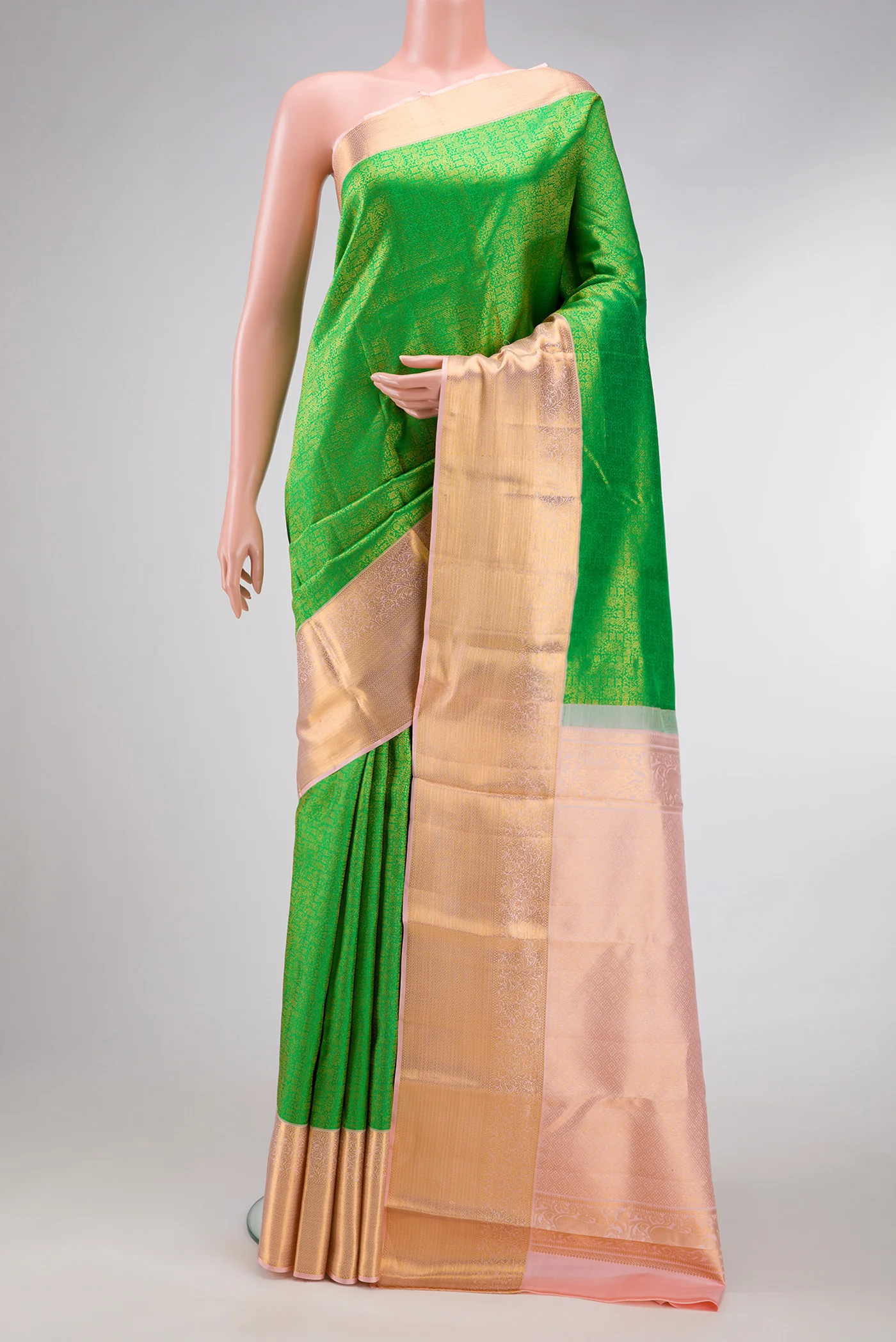 Green Dual Tone Kanchipuram Silk Saree
