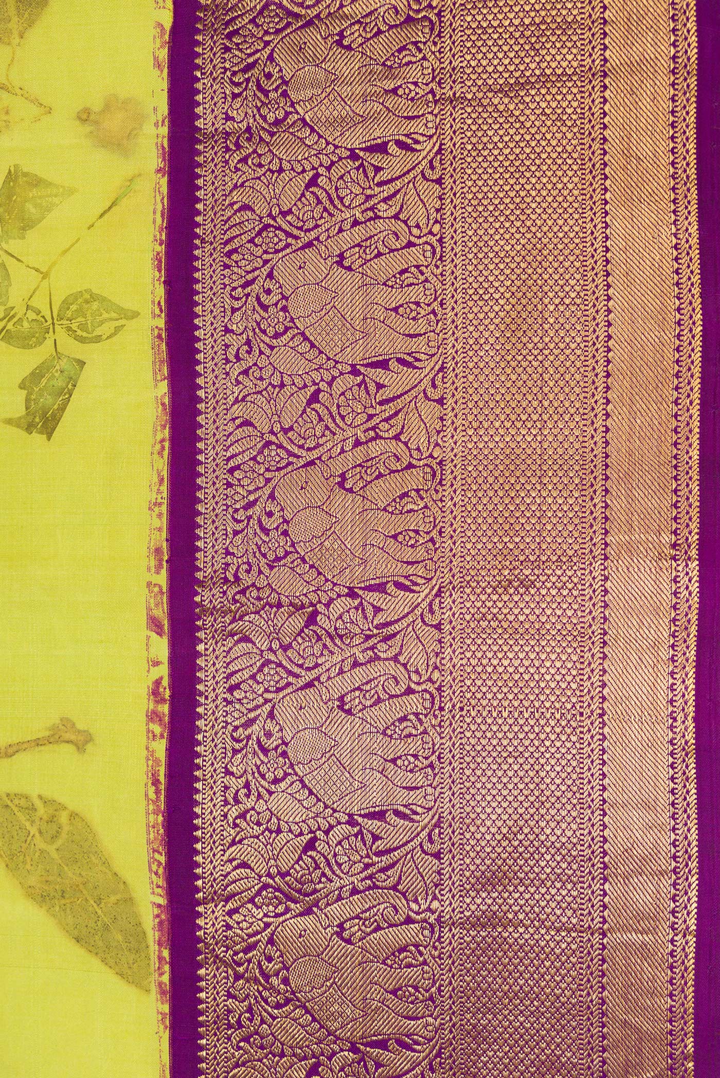 Parrot Green Kanchipuram Silk Saree - Image 3