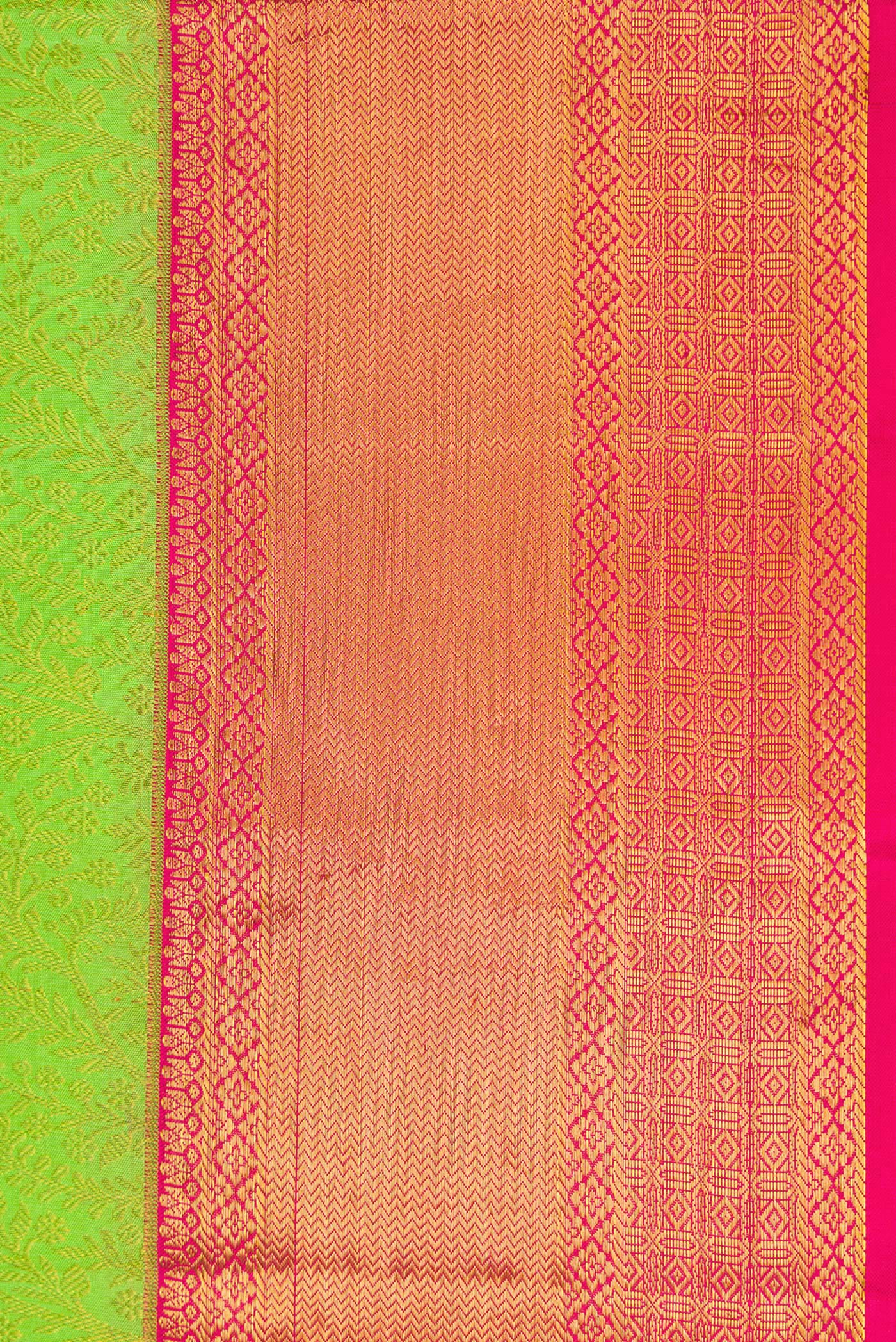 Parrot Green Kanchipuram Silk Saree - Image 3