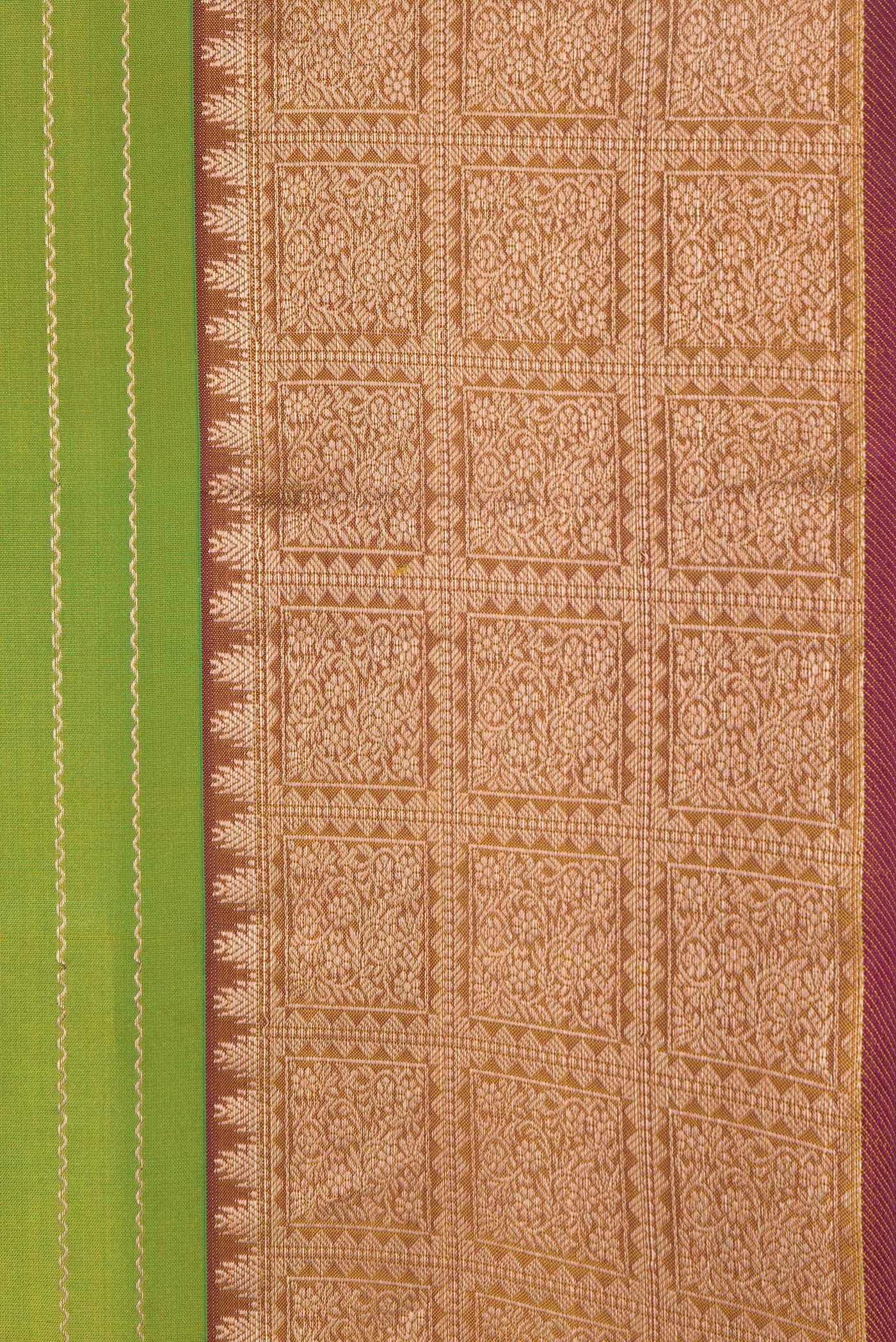 Green Kanchipuram Silk Saree - Image 3