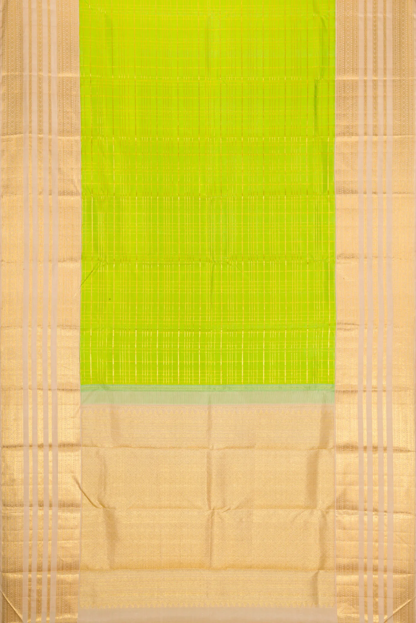 Parrot Green Kanchipuram Silk Saree - Image 6