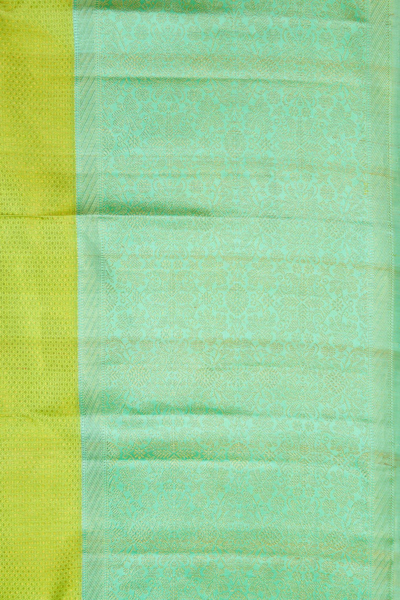 Parrot Green Kanchipuram Silk Saree - Image 3