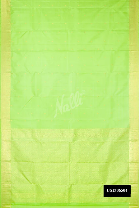 Parrot Green Dual Tone Kanchipuram Silk Saree