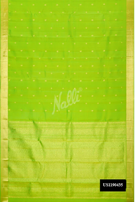 Parrot Green Dual Tone Kanchipuram Silk Saree