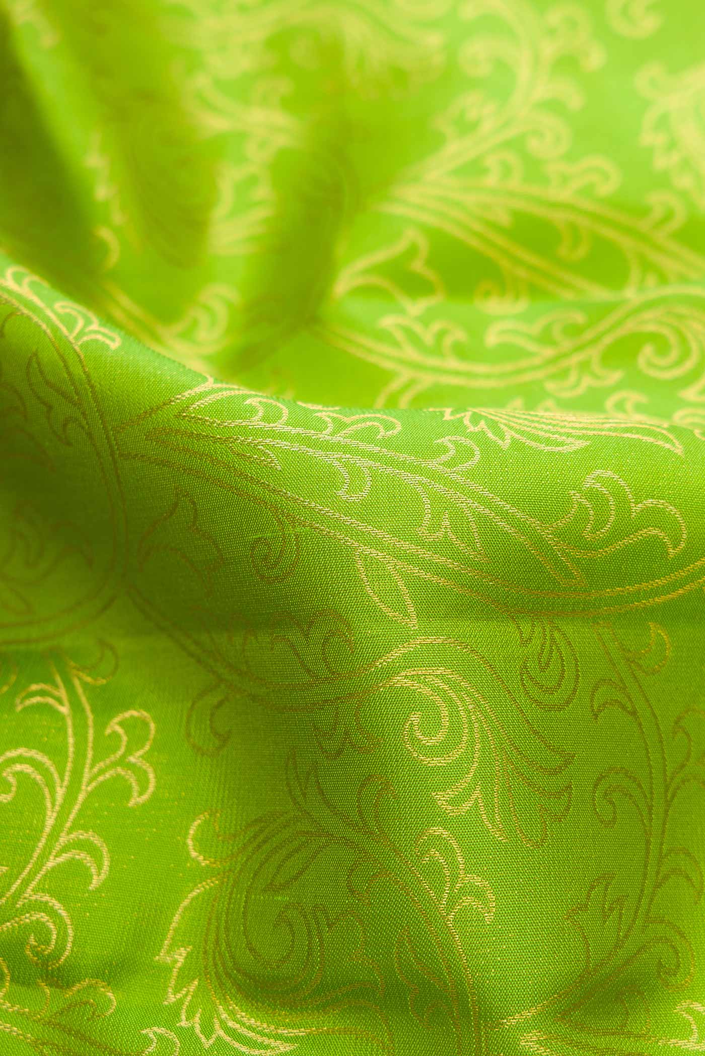 Parrot Green Kanchipuram Silk Saree - Image 2
