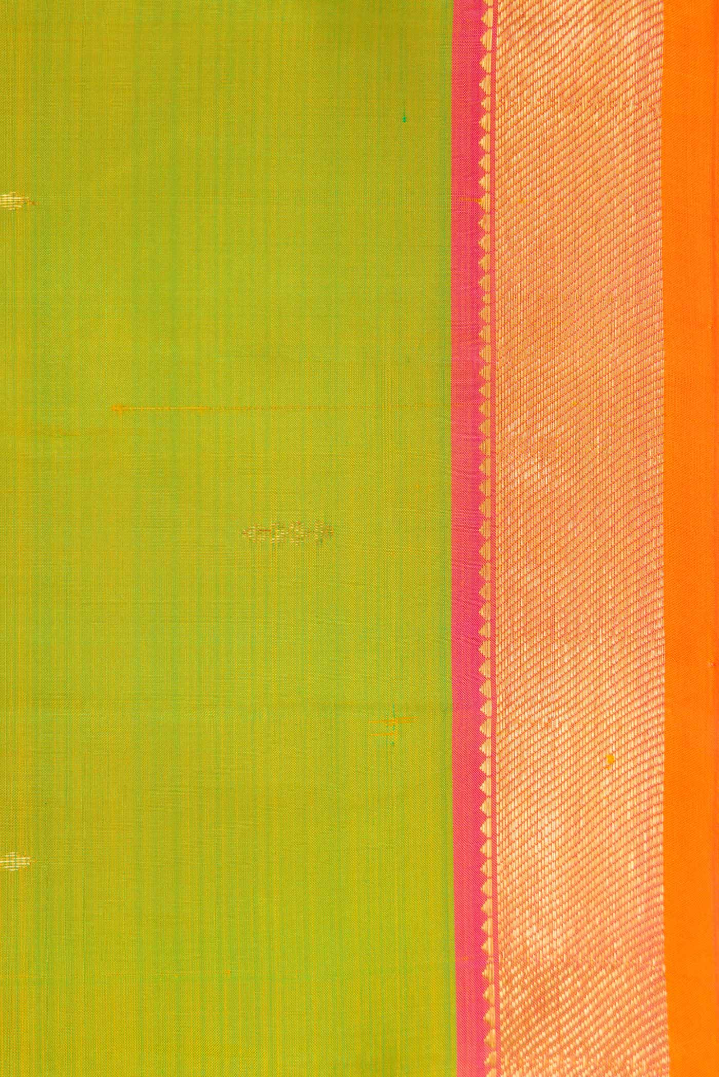 Parrot Green Kanchipuram Silk Saree - Image 3
