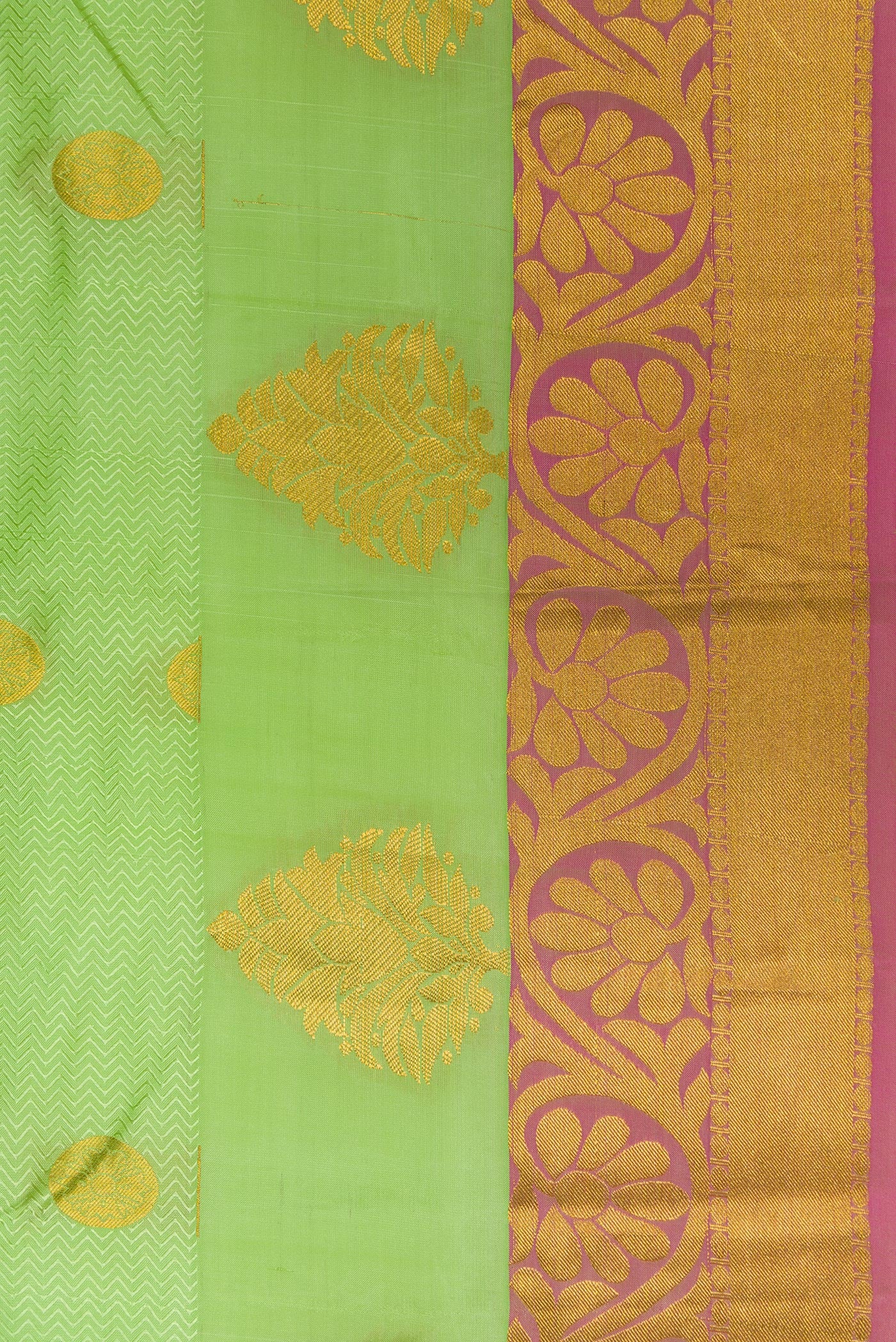 Green Kanjivaram Silk Saree - Image 3