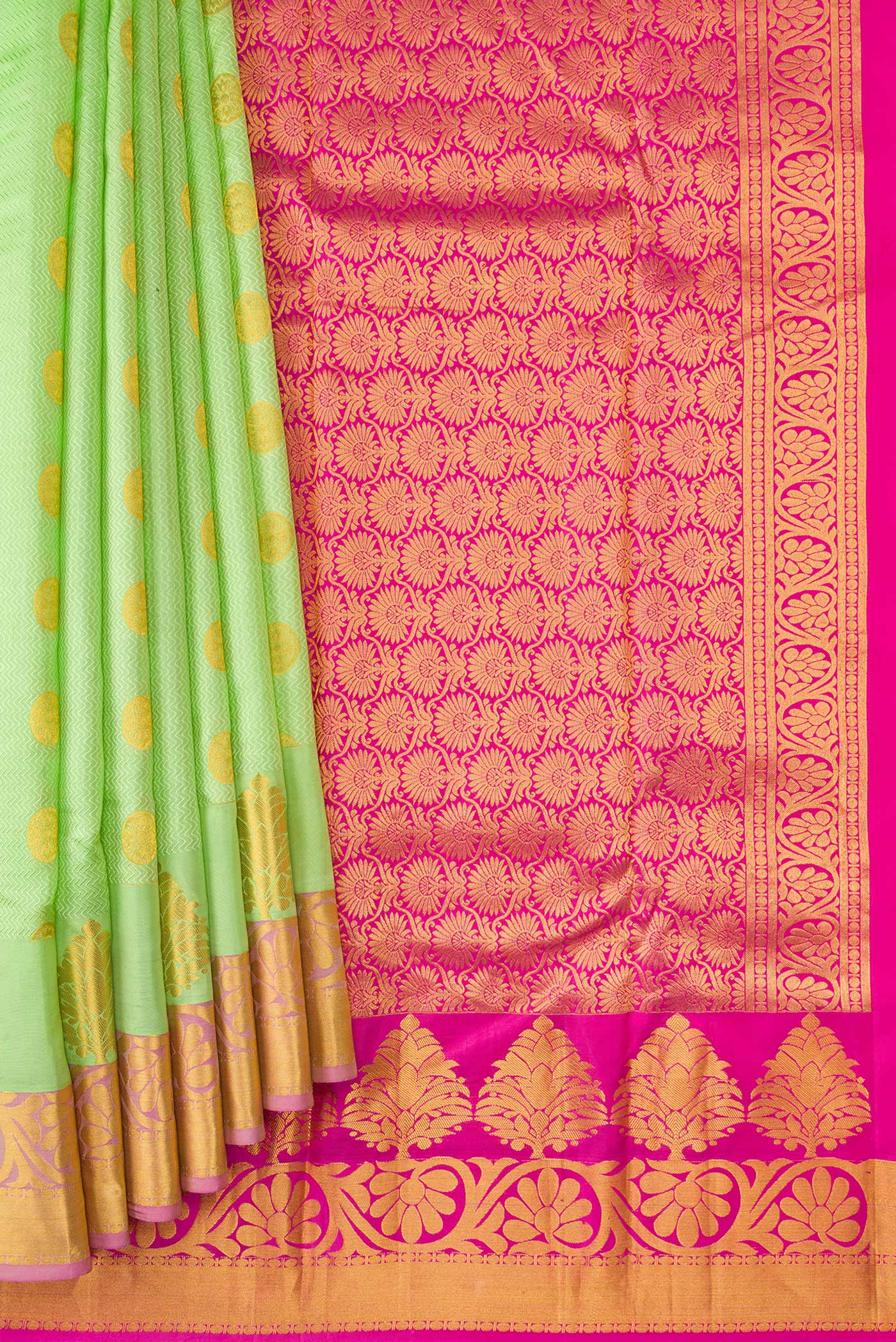 Green Kanjivaram Silk Saree - Image 4