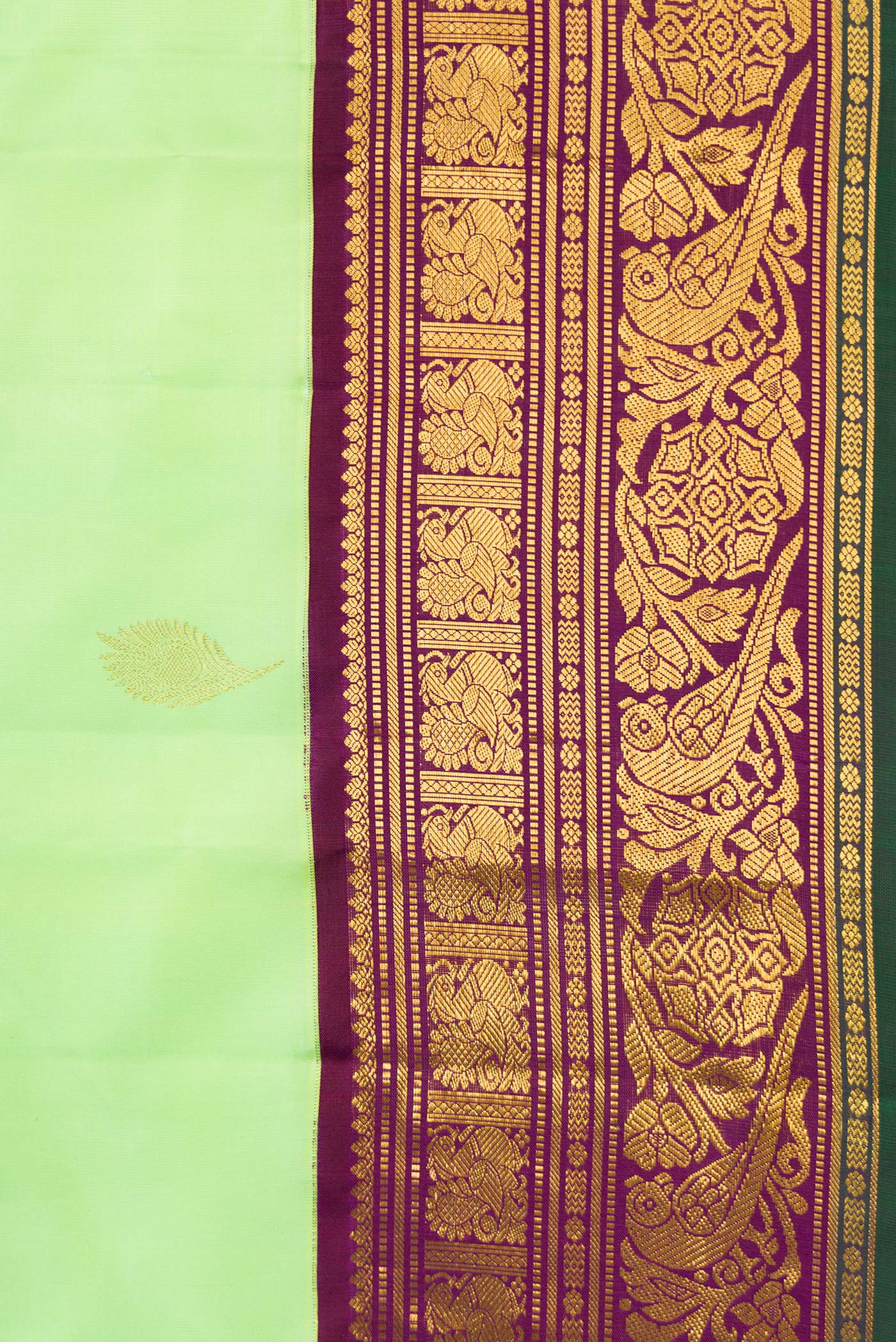 Green Kanjivaram Silk Saree - Image 3