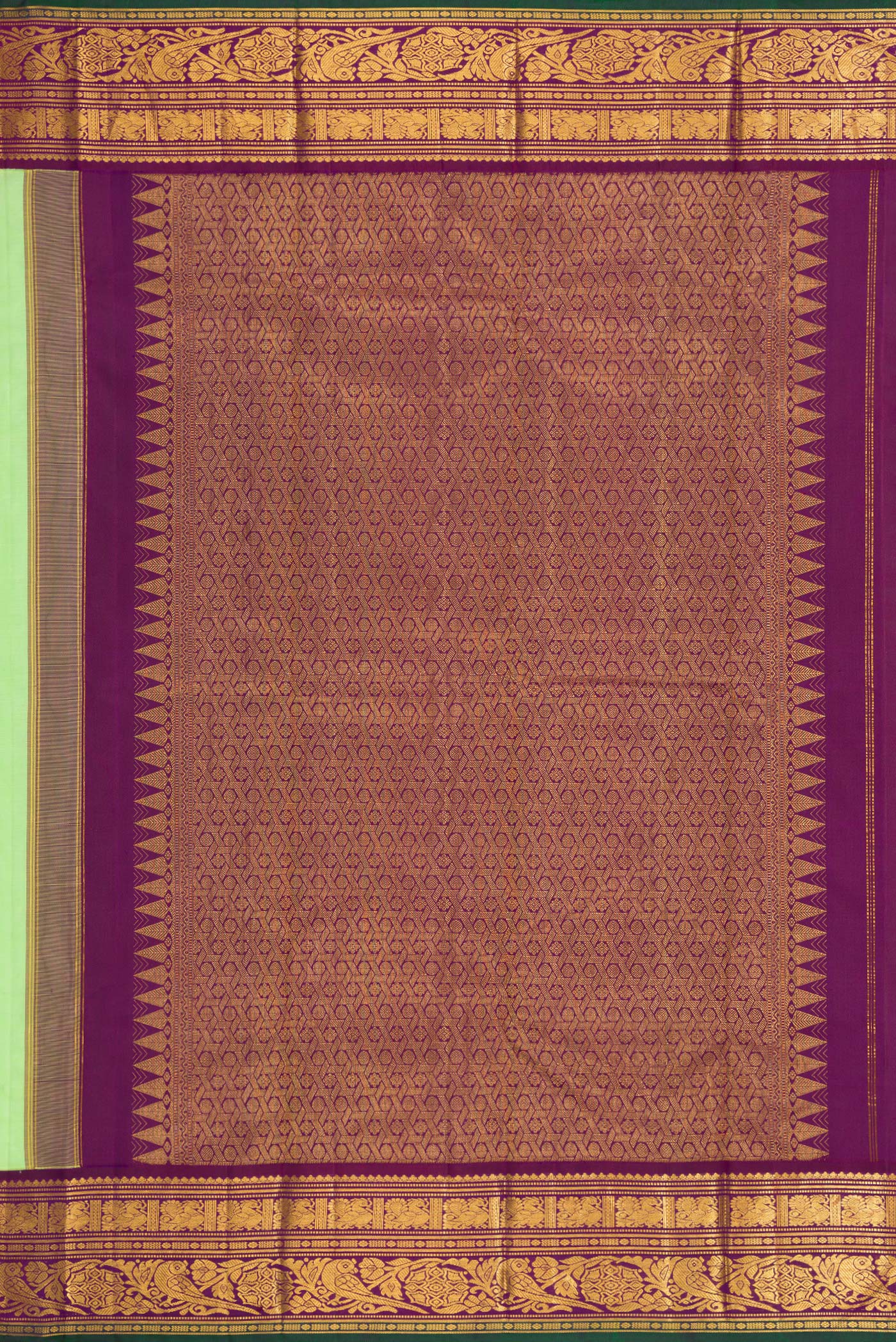Green Kanjivaram Silk Saree - Image 7