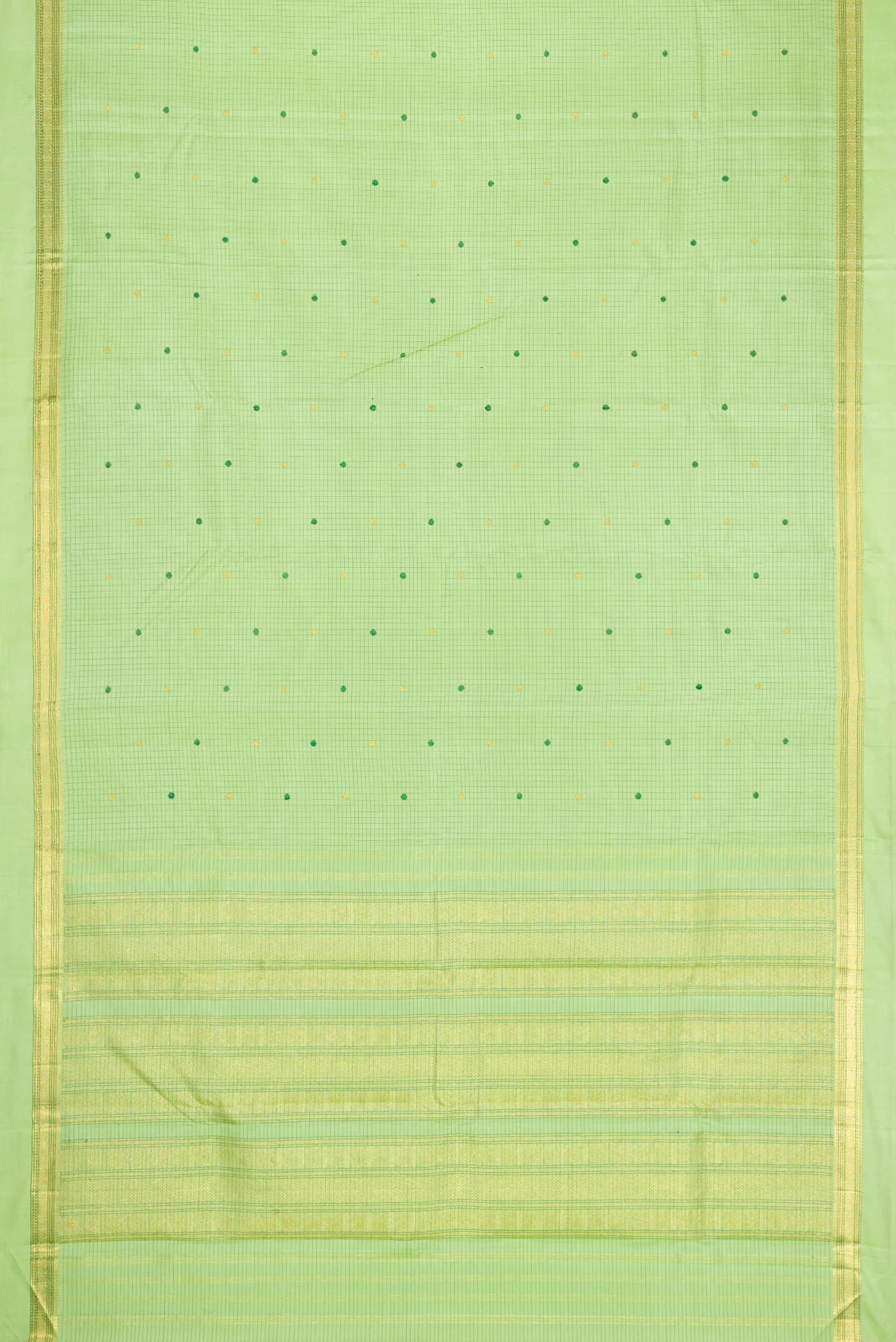 Pista Green Kanjivaram Silk Saree - Image 6