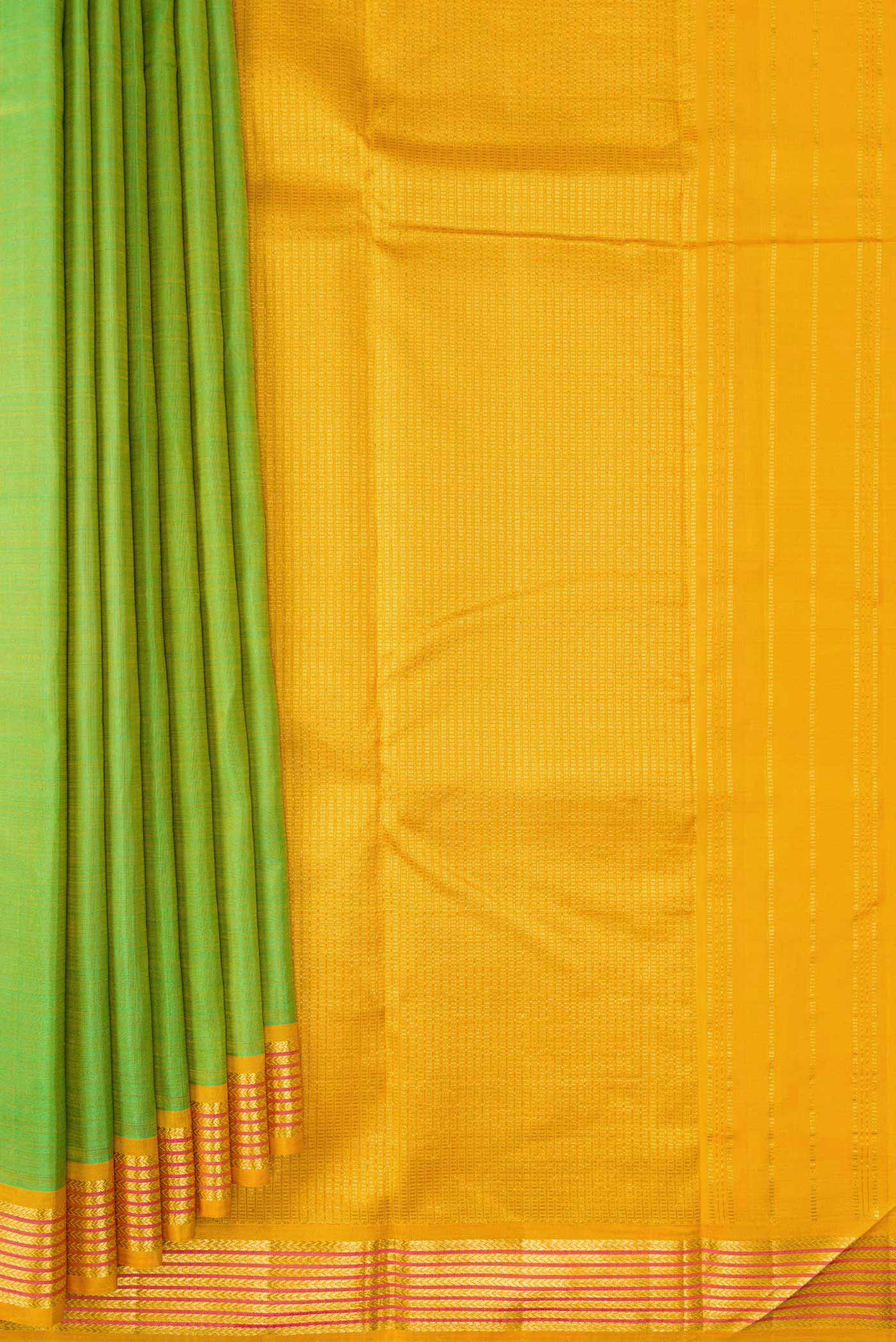 Parrot Green Kanjivaram Silk Saree - Image 4