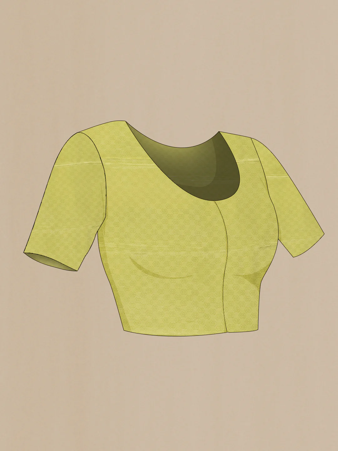 Light Green Mysore Chiffon Saree - Image 4